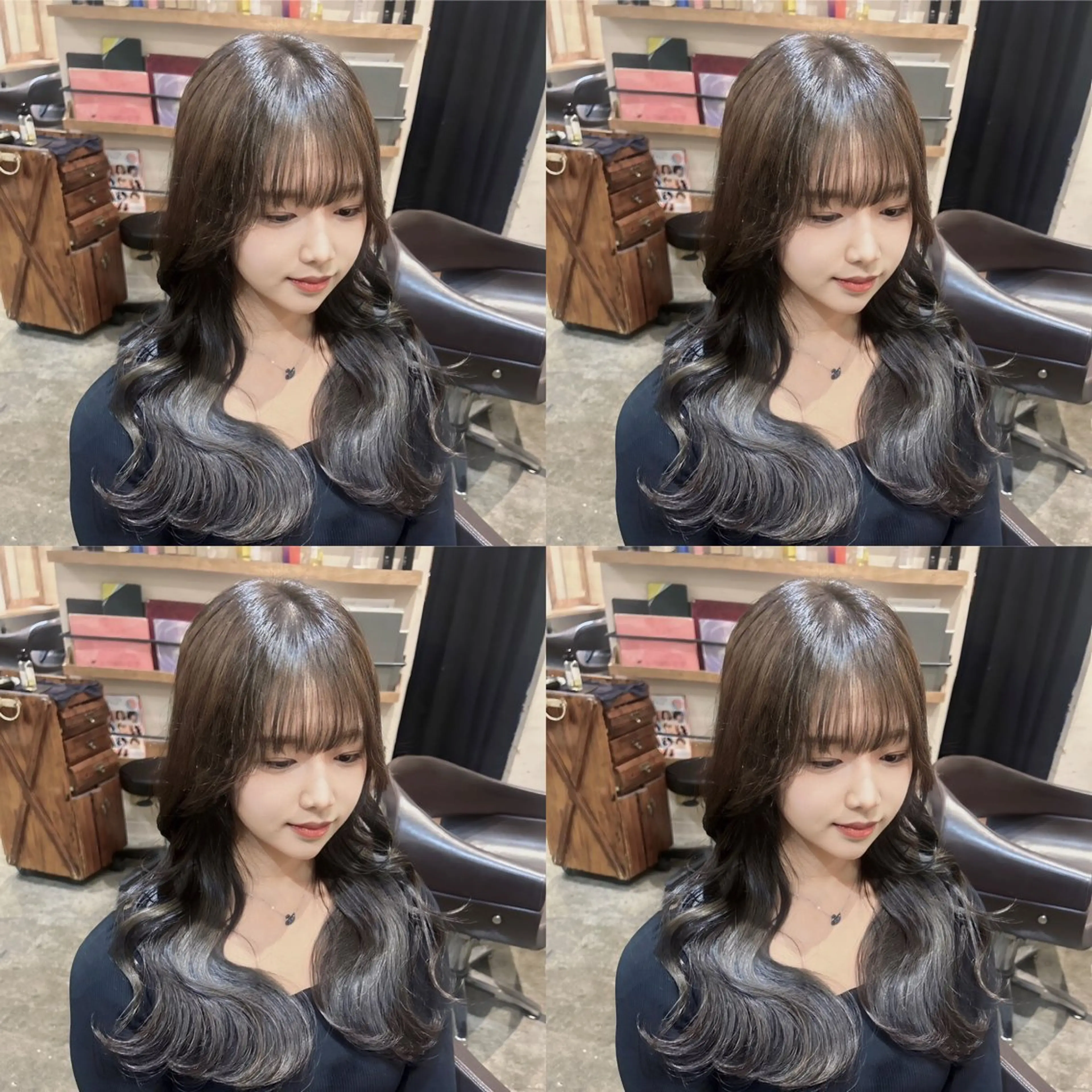 ロング カラー カット ヘアカラー トリートメント 店長✨️韓国ヘア✖️ 髪質改善カラー／純大のヘアスタイル