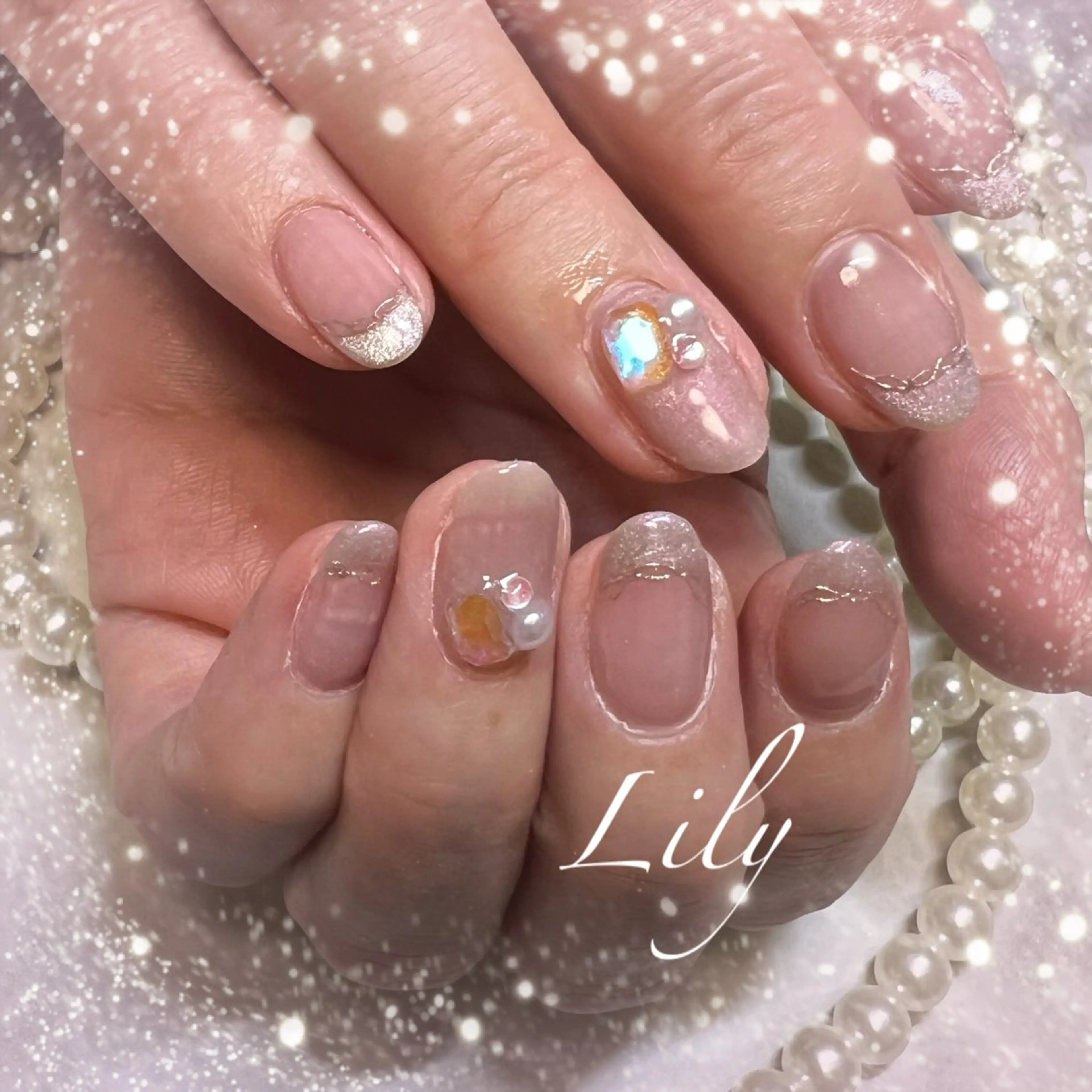ネイル マグネットネイル ハンドネイル Nailsalon Lilyのネイルデザイン