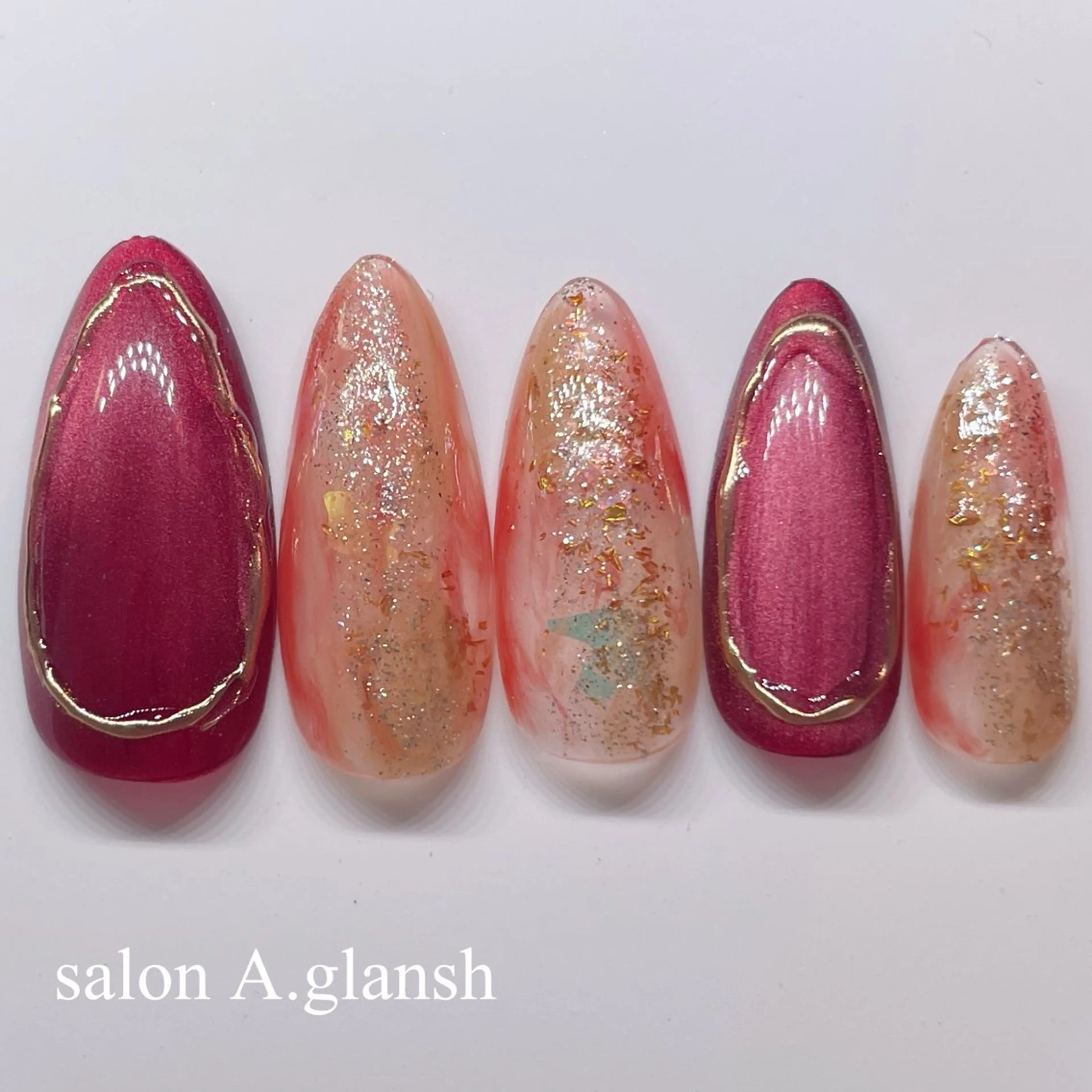 ネイル ハンドネイル salon A.glansh所属・肌質改善salon♪ 効果がわかる♪南森町のネイルデザイン