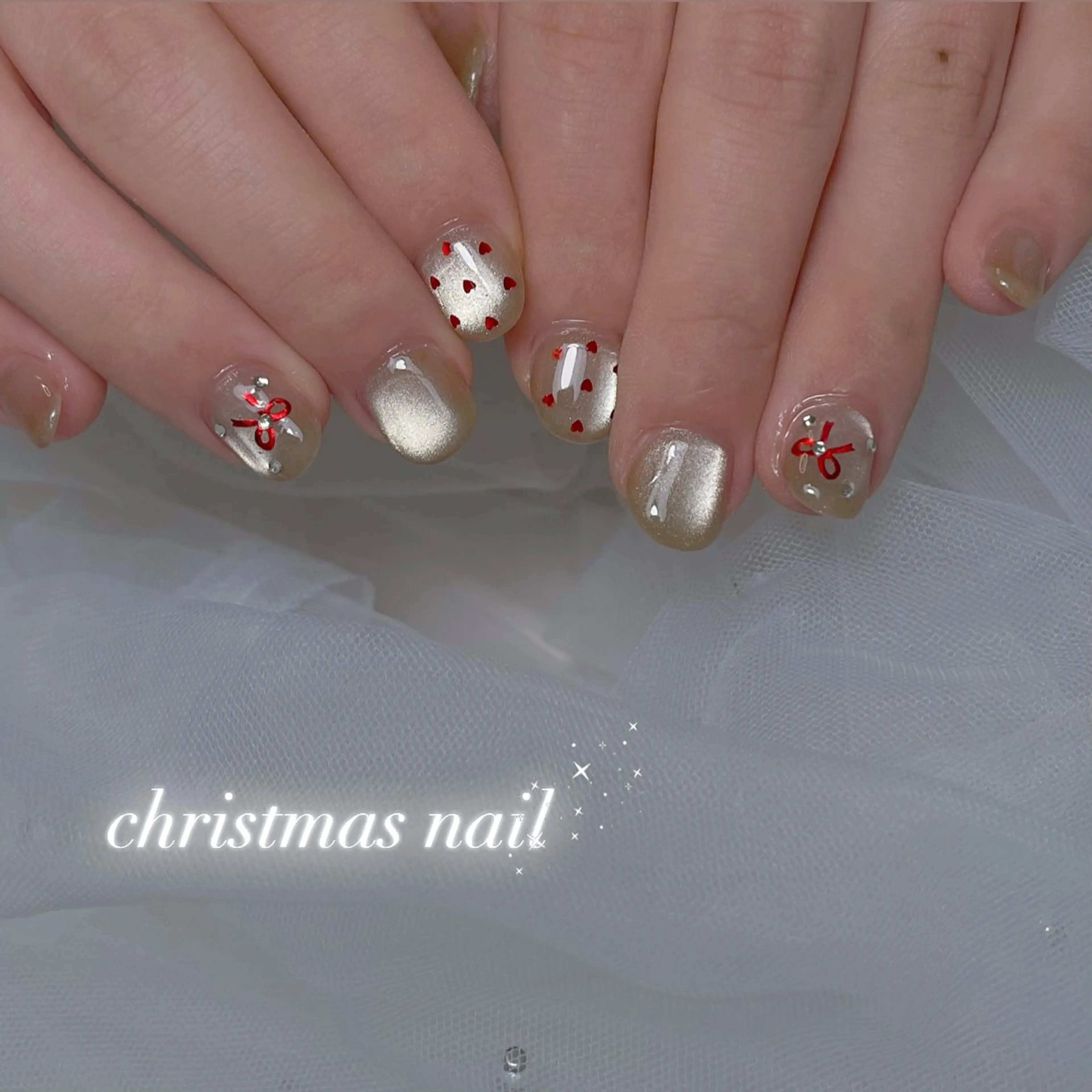 ネイル 長さ出し ジェルネイル 韓国ネイル マグネットネイル パラジェル ハンドネイル RE SALONのネイルデザイン