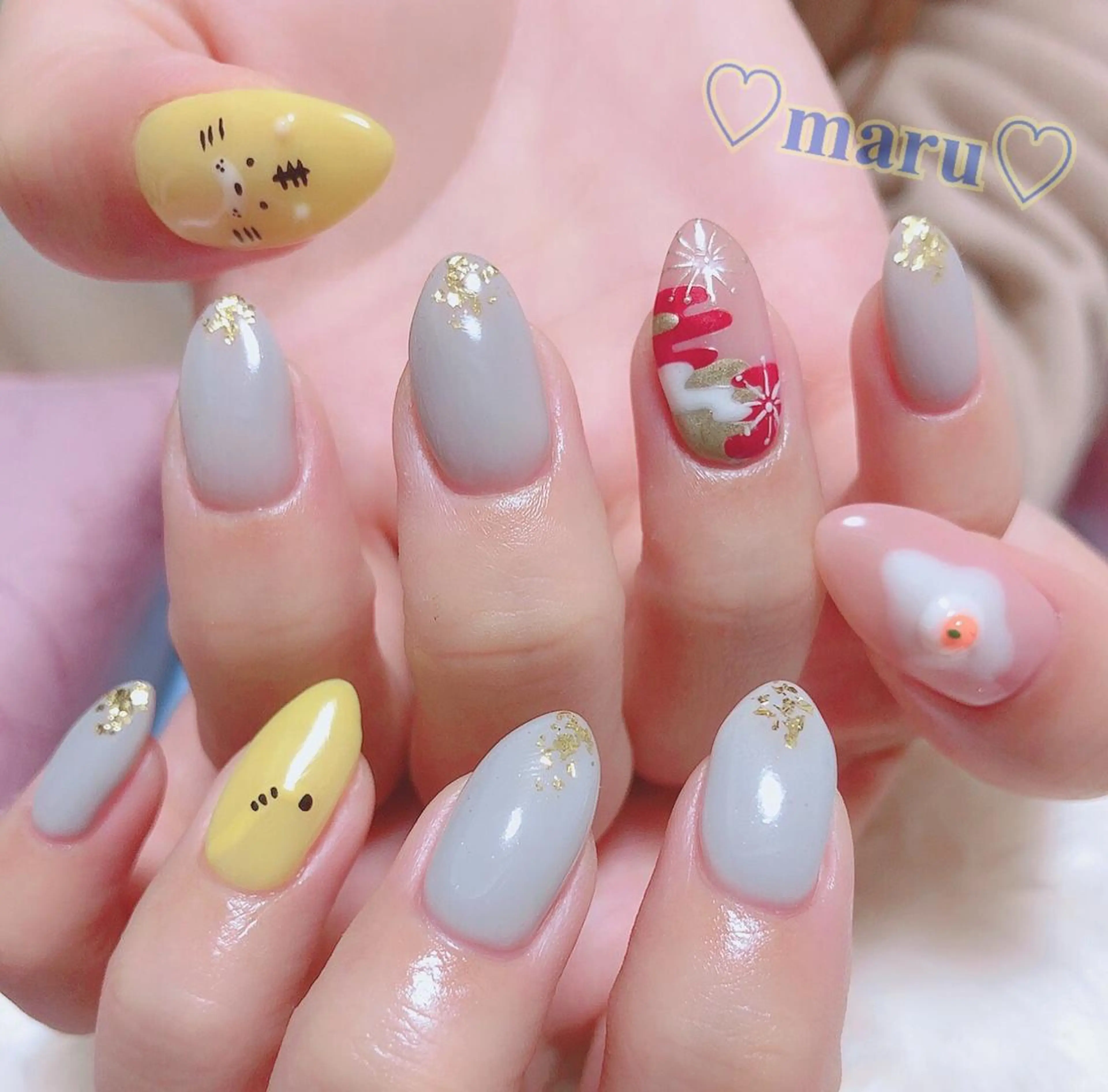 ネイル ハンドネイル フットネイル まるみ ♡のネイルデザイン