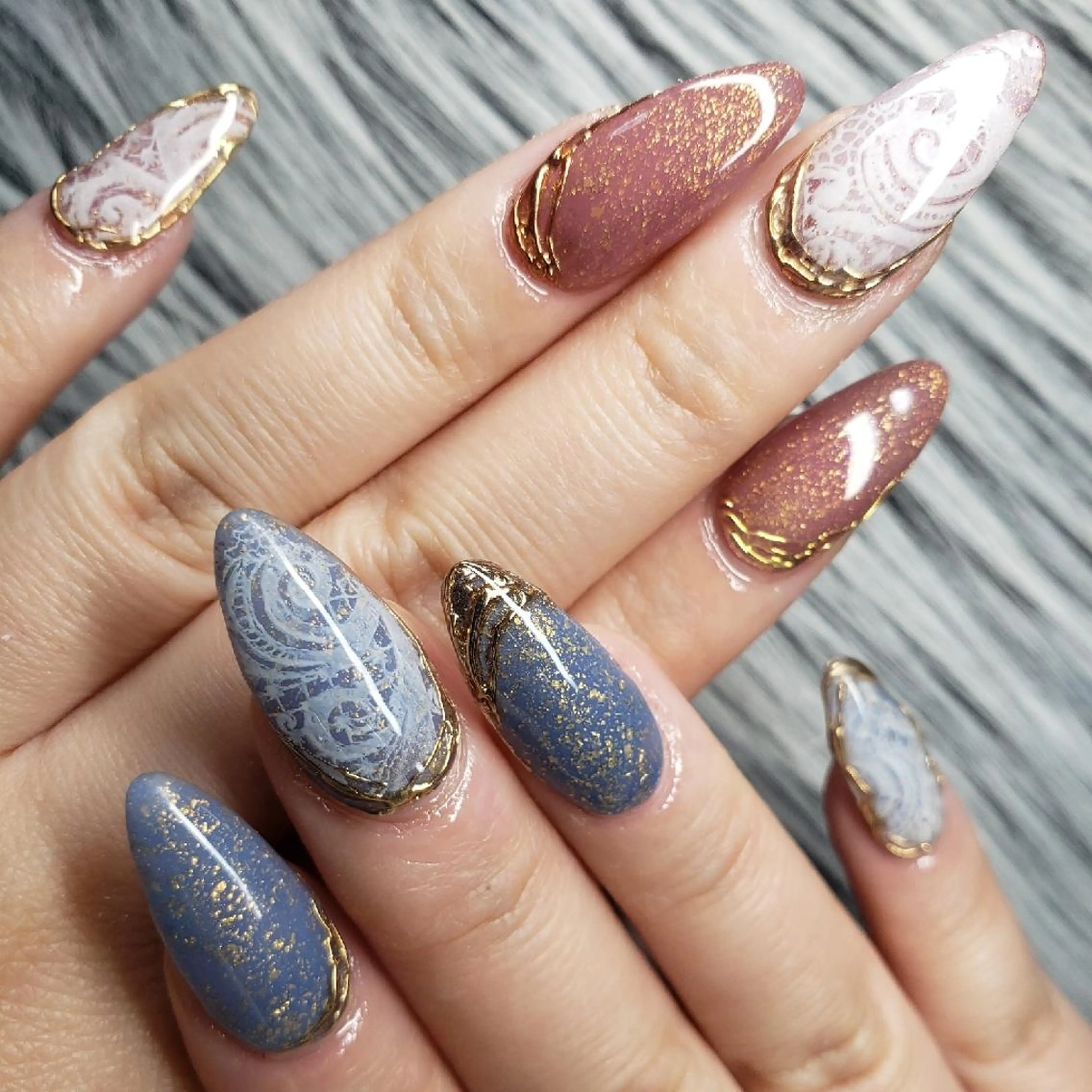 ネイル レース ミラーネイル ハンドネイル Nail salon Coco所属・Nail salon Coco【溝の口駅】のネイルデザイン