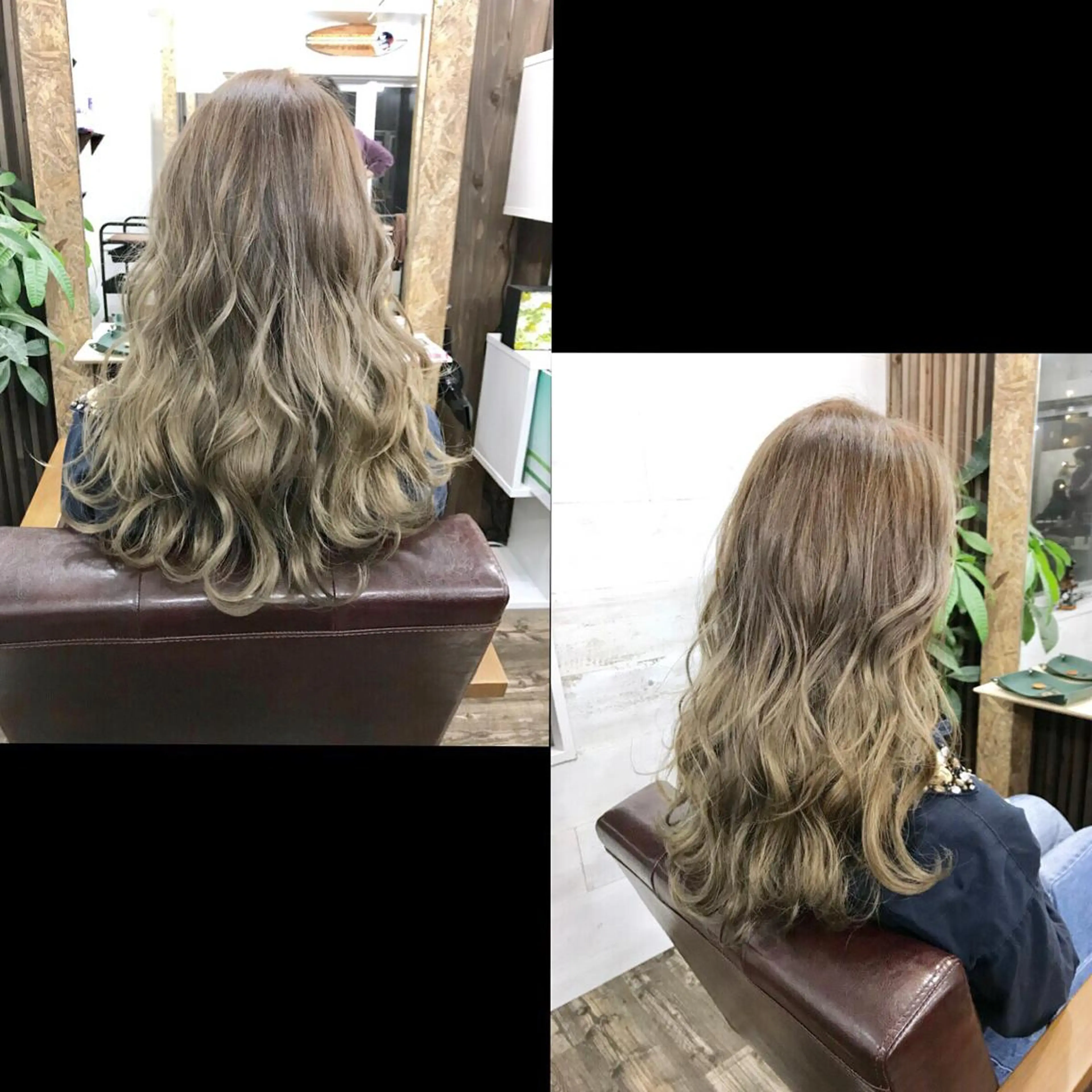 セミロング カラー ✯カラー&編み込み エクステ✯池田智博✯のヘアスタイル