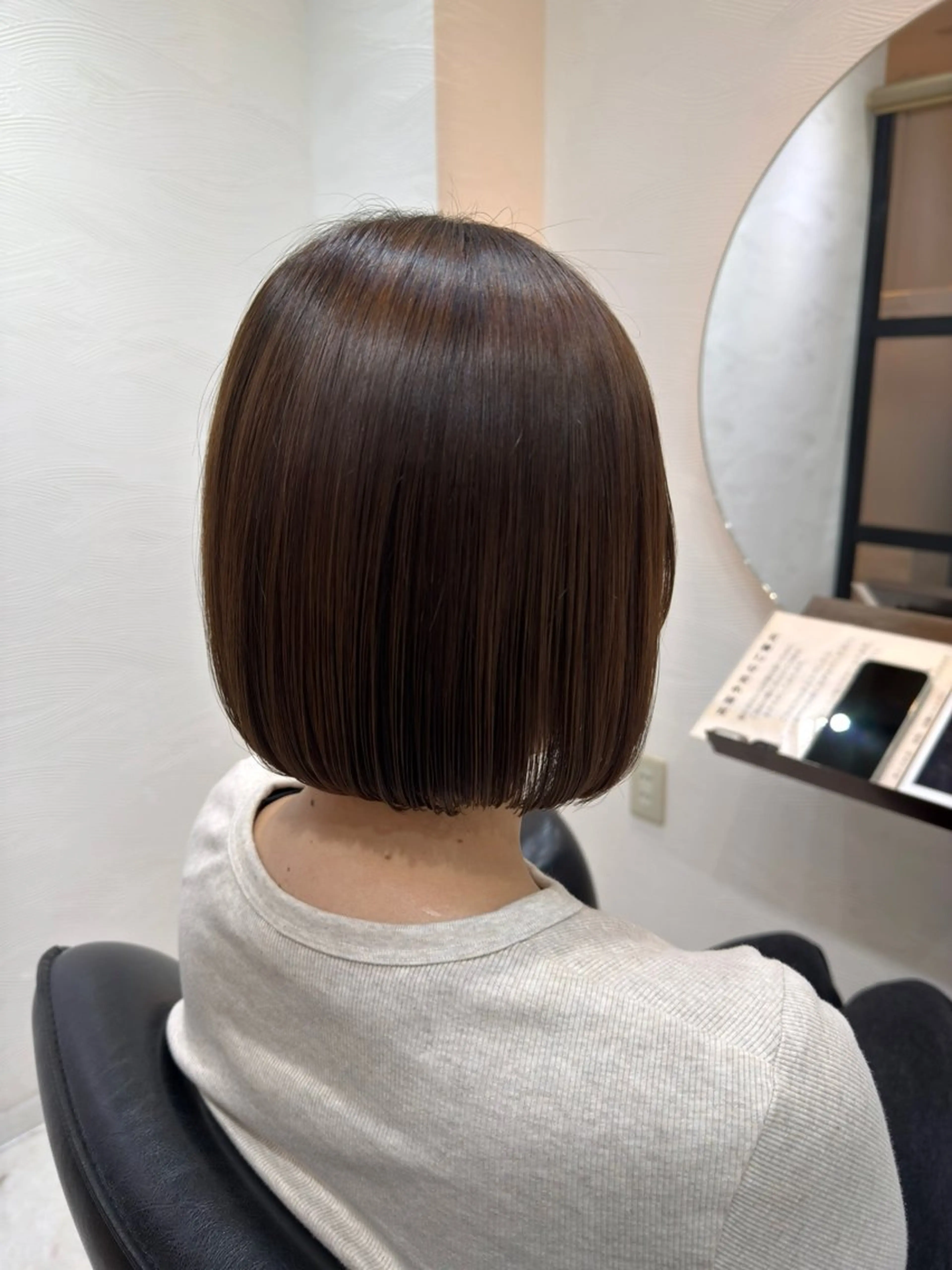 ショート ボブ カット ヘアカラー トリートメント 🪽ラベンダーカラー 暗髪透明感🪽レイナのヘアスタイル