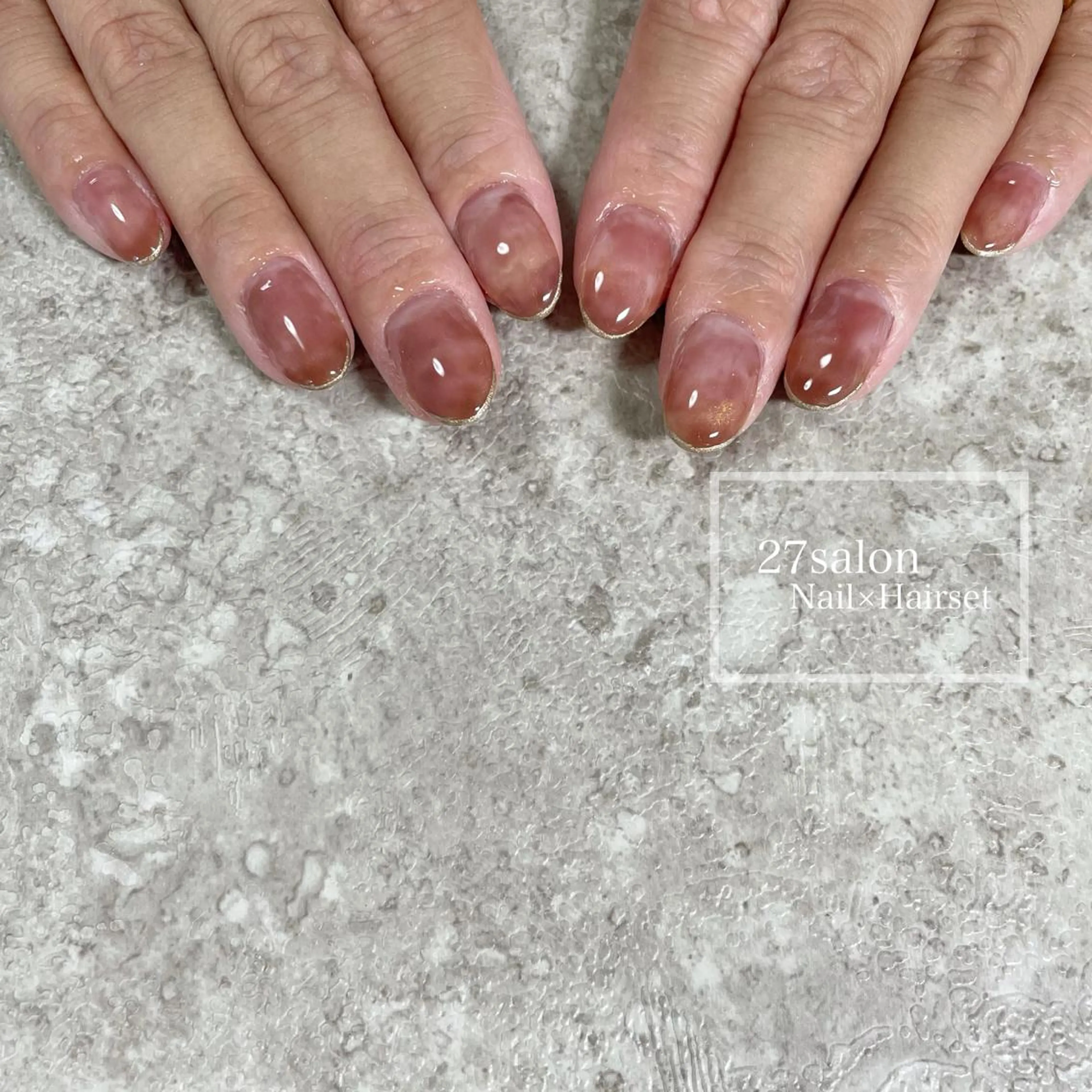 ネイル アートネイル ニュアンスネイル 27salon yuinaのネイルデザイン