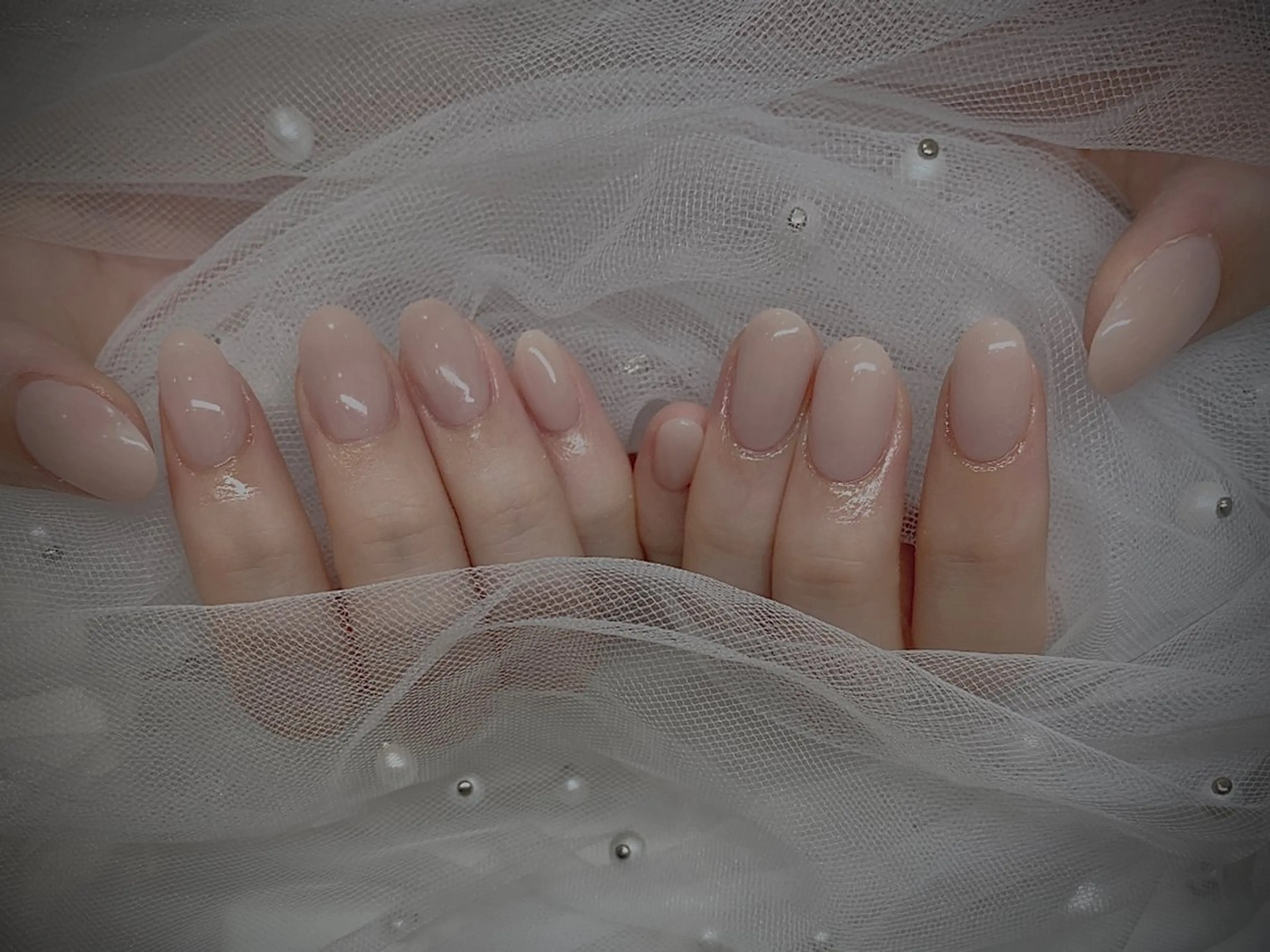 ネイル I-nailロング /ワンホン/キラキラのネイルデザイン