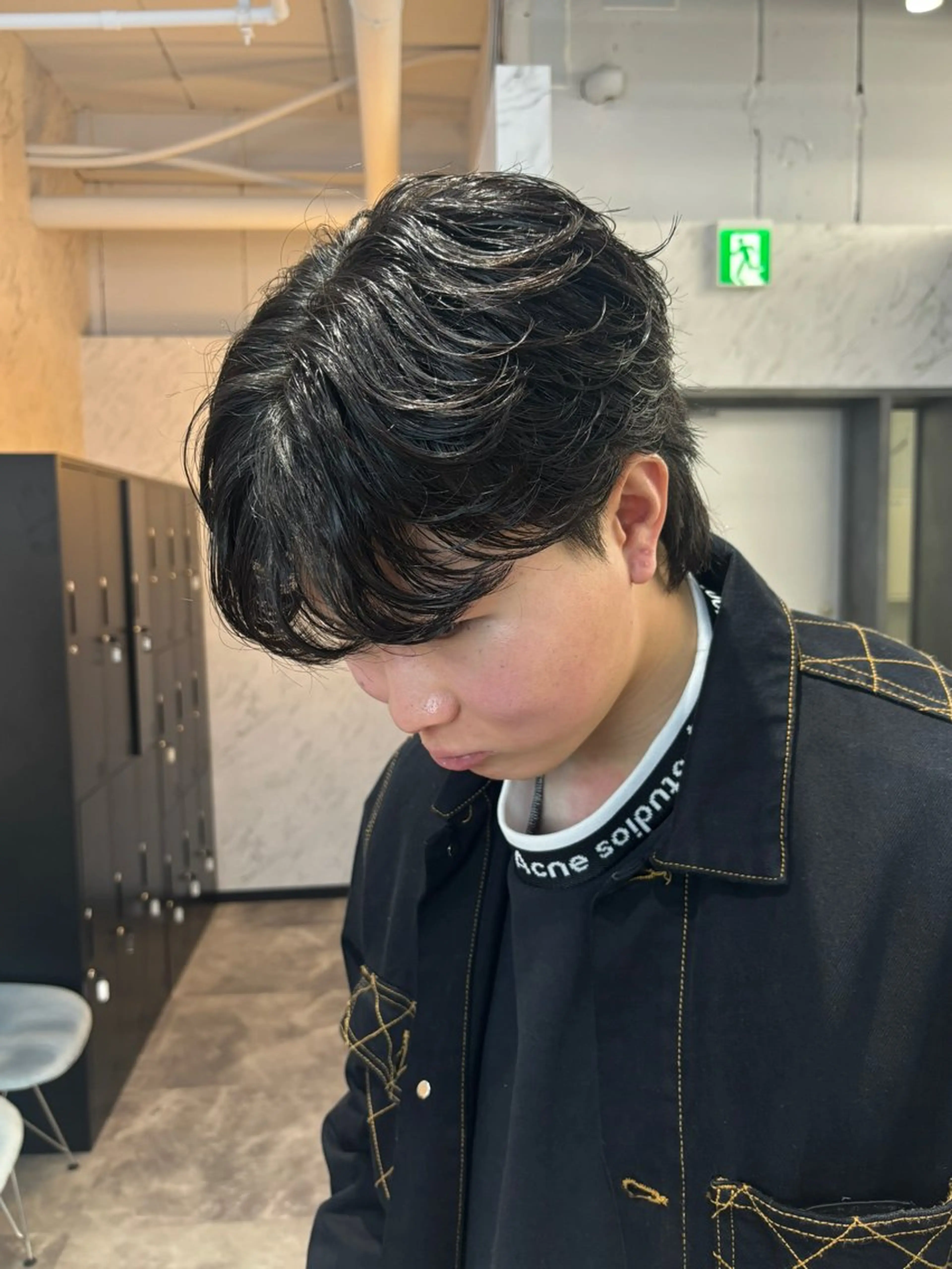 メンズ フェザーパーマ メンズ韓国風 メンズパーマ HOMME BLANCHE'所属・💫メンズカット💫 Natsukiのヘアスタイル