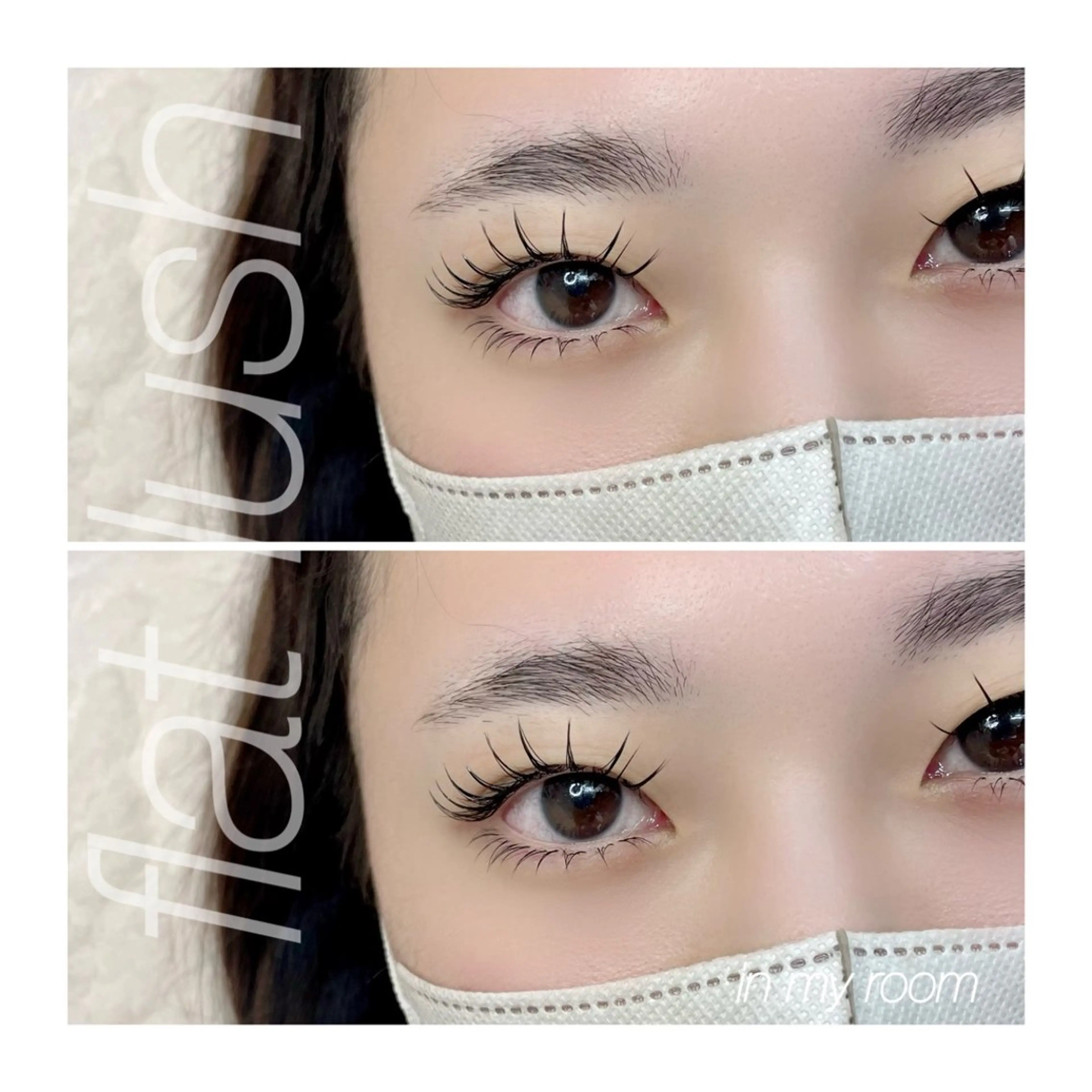 マツエク・マツパ フラットラッシュ マツエク ☽𝘀𝗵𝗶 𝘀𝗵𝗶☽のマツエク・マツパデザイン