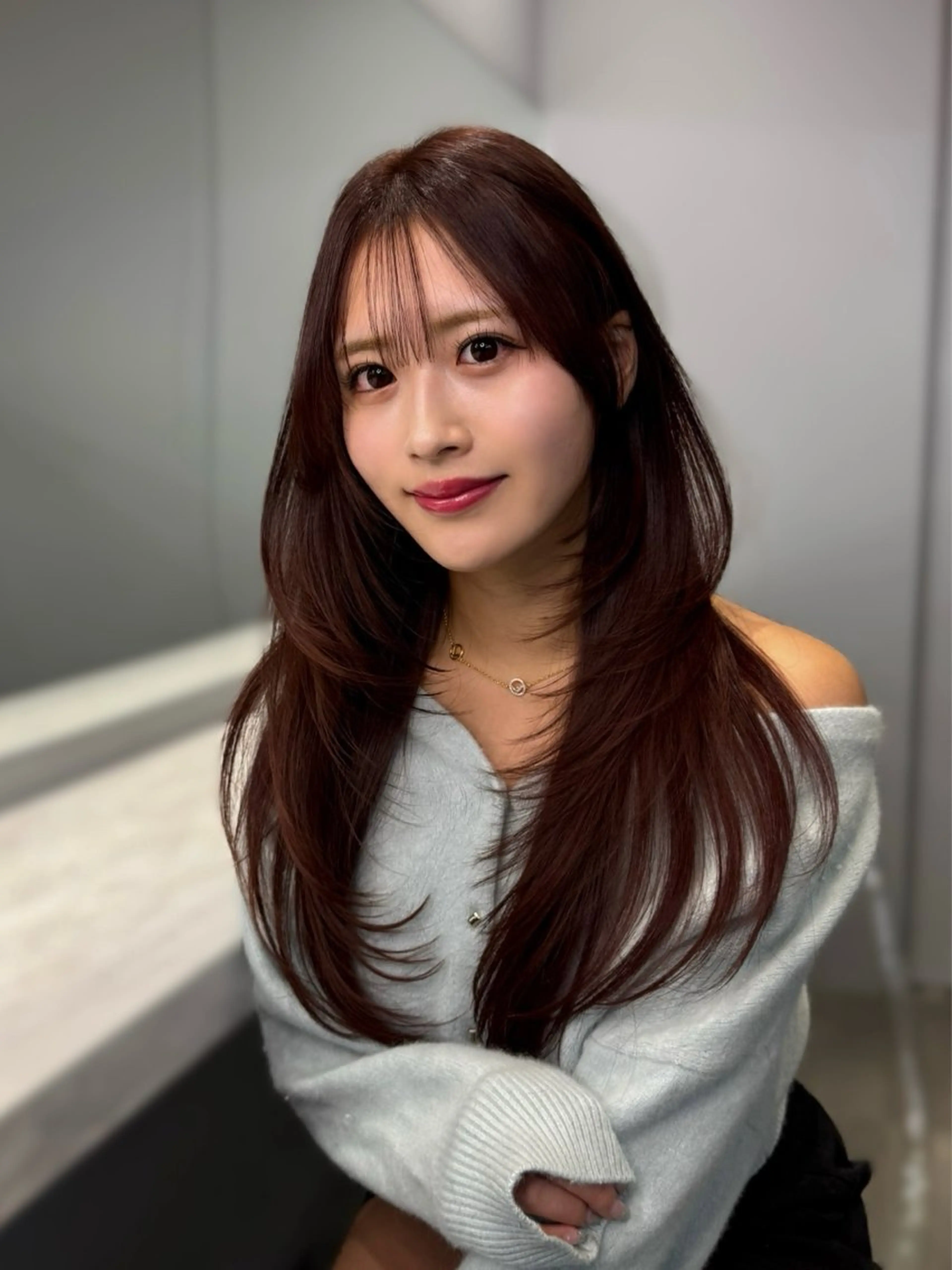 ロング カラー カット ヘアカラー トリートメント 🦋韓国系指名No1 店長/圓山 祐也🦋のヘアスタイル