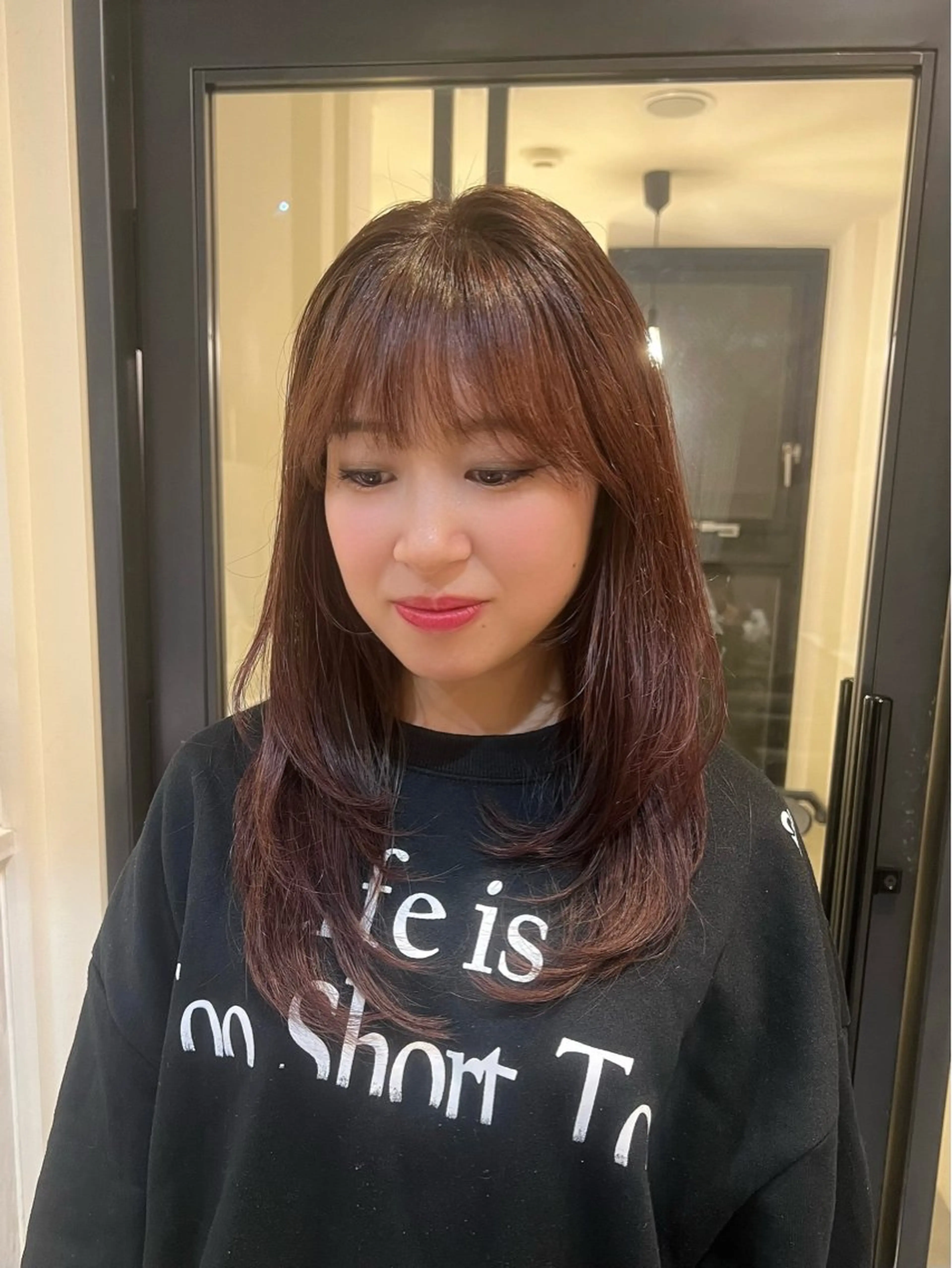 ロング カラー レイヤーカット カット ヘアカラー トリートメント 工藤 梨花のヘアスタイル