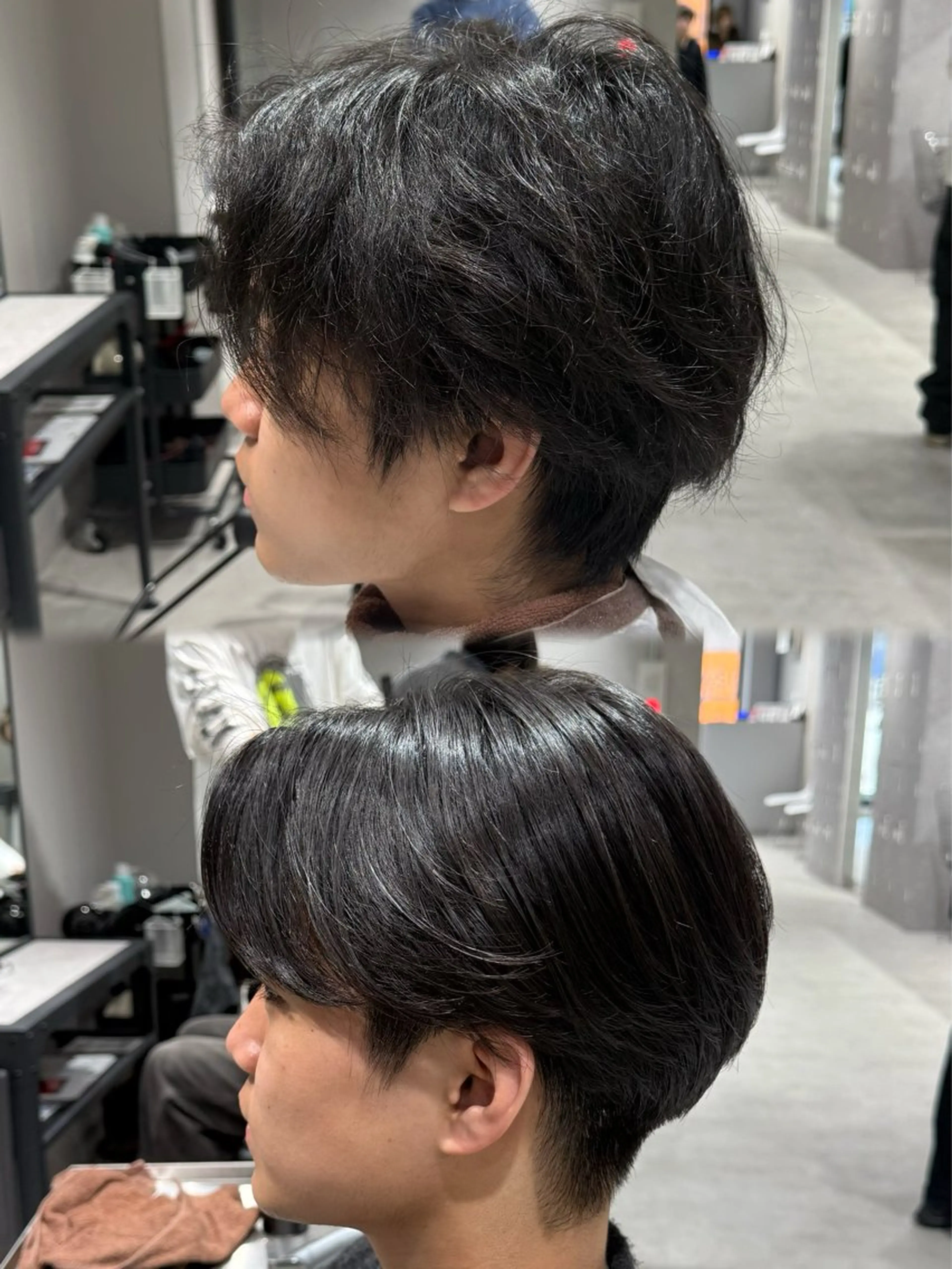 メンズ カット 縮毛矯正 毛流れパーマ/曲がる 縮毛矯正/原田海朱のヘアスタイル