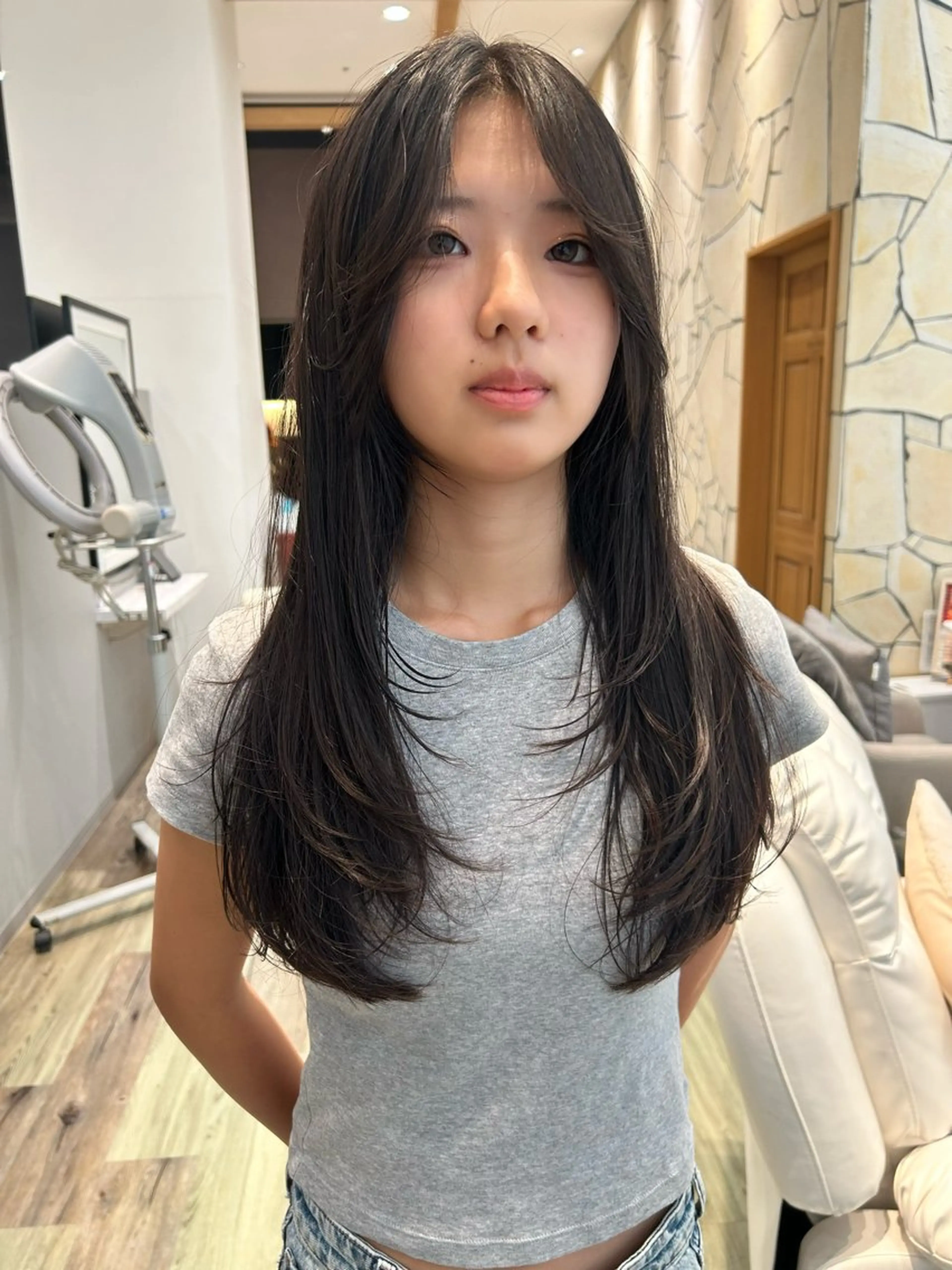 ロング ハイレイヤー レイヤーカット k-twoあべのキューズモール店所属・k-two☁あべの/ 艶感カラー/Touaのヘアスタイル