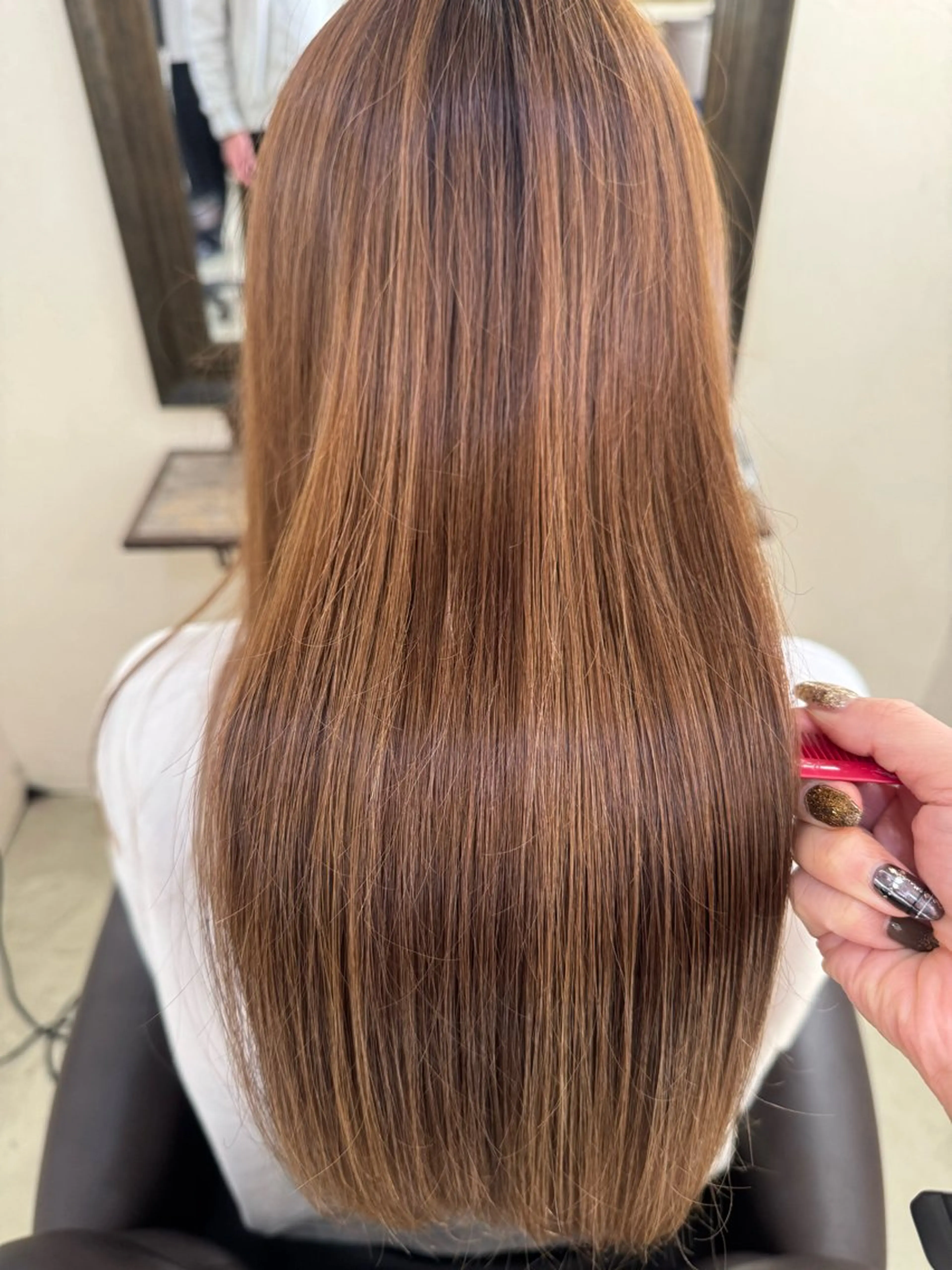 ロング 縮毛矯正 美容室　きのま所属・藤井 夕佳のヘアスタイル