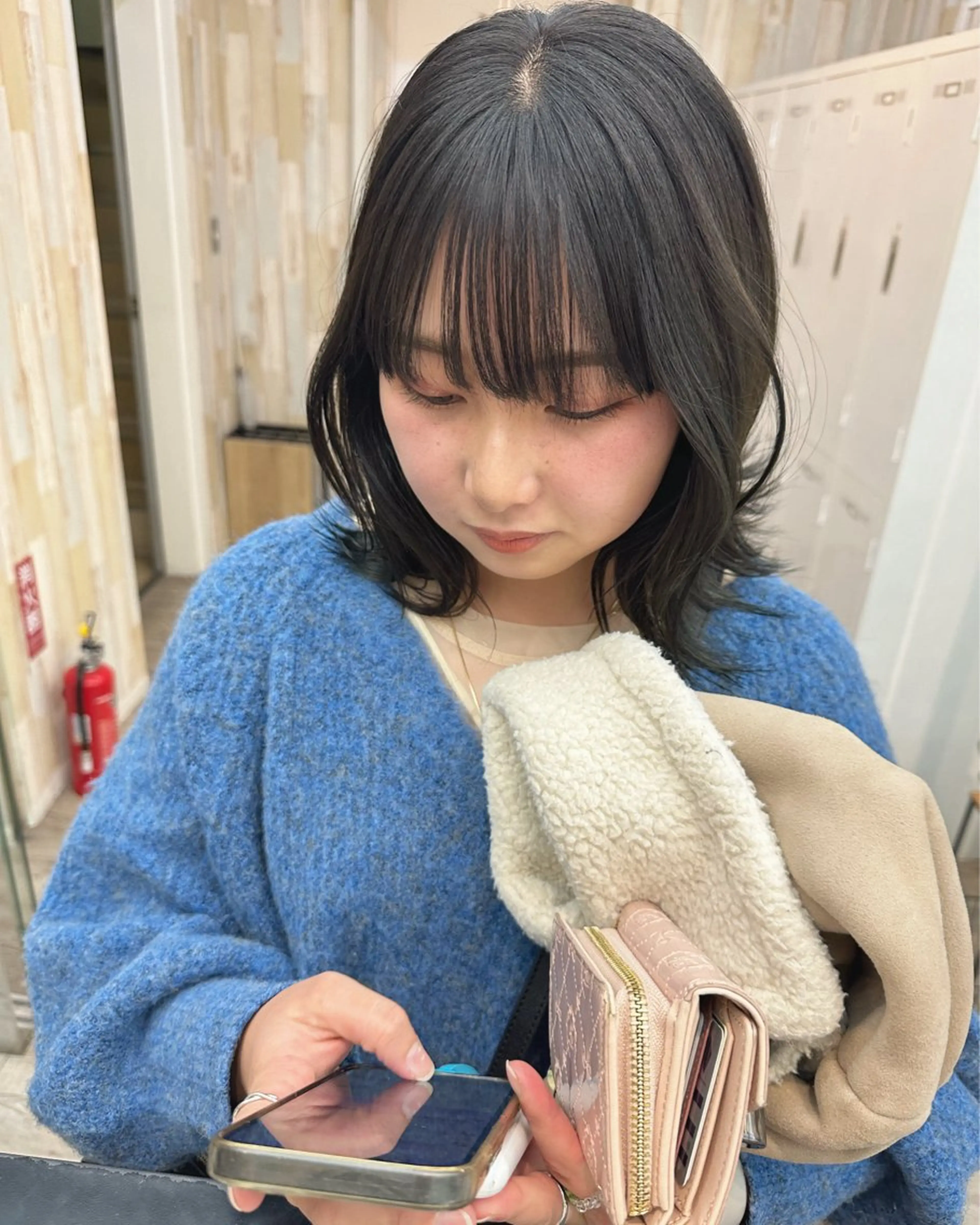 ミディアム カラー くびれヘア 韓国風ヘア 小顔カット KEIGO/ ブリーチ、矯正特化のヘアスタイル