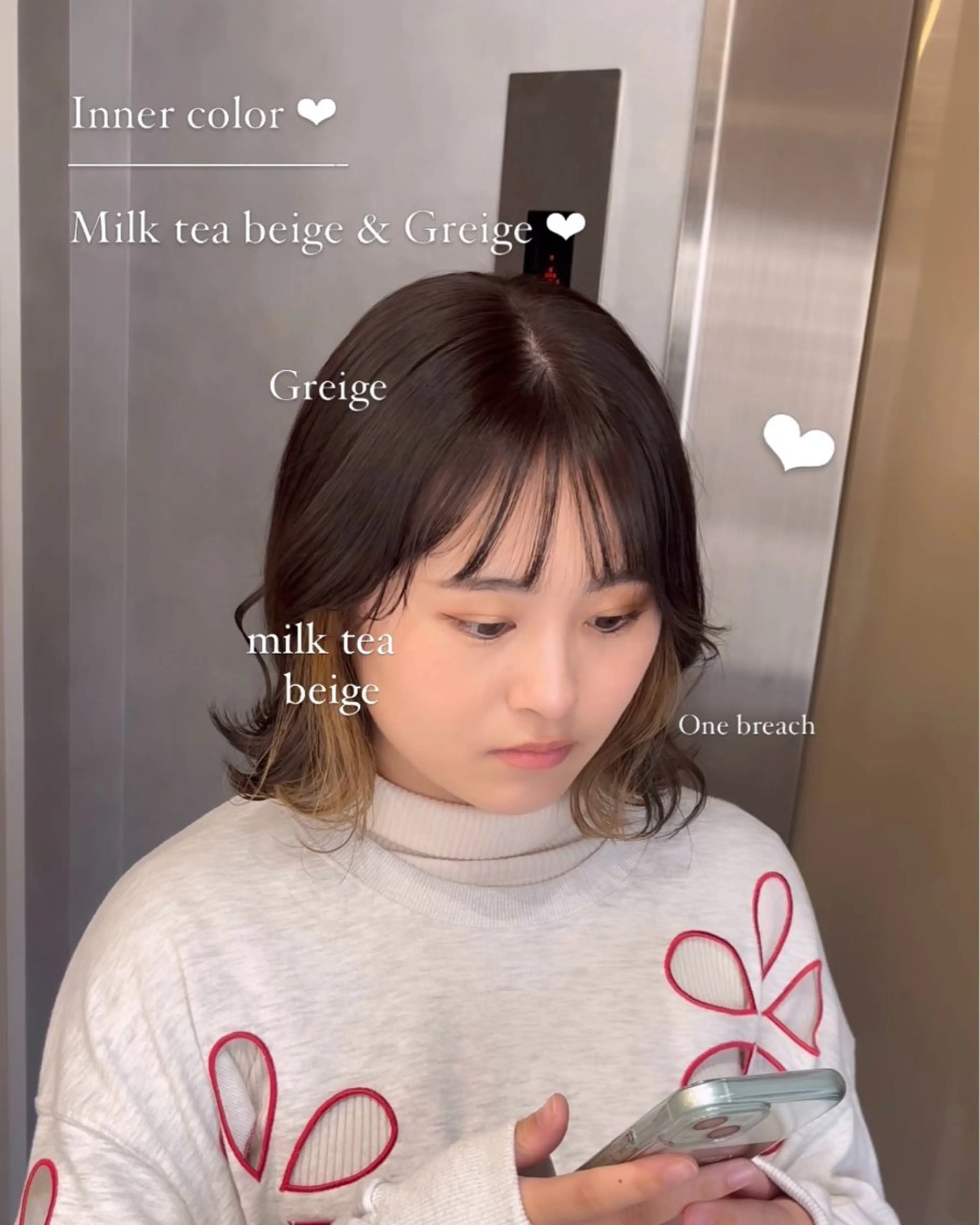 ミディアム Mirai/ 艶カラー/暖色カラーのヘアスタイル