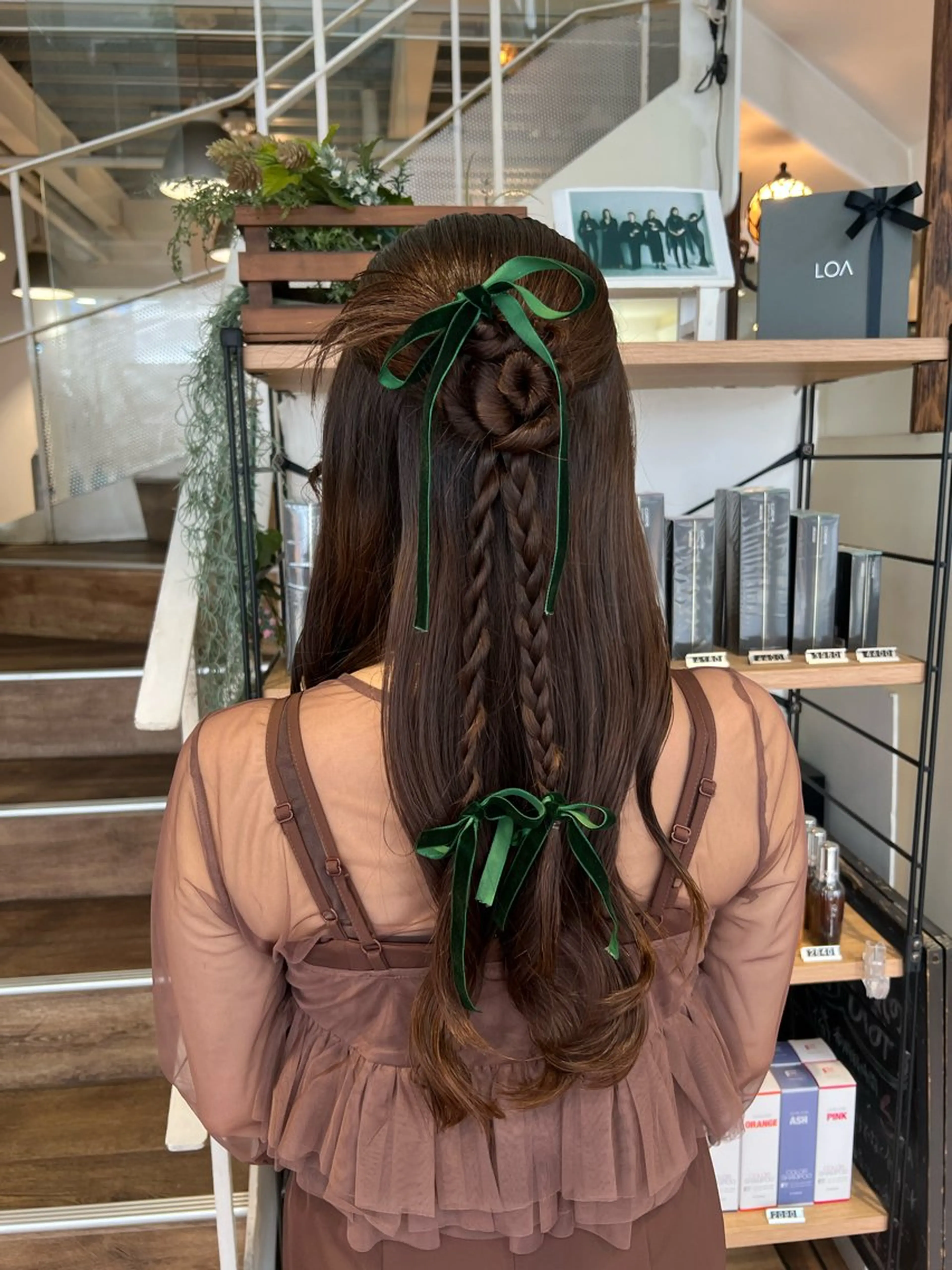 ヘアアレンジ ハーフアップ ヘアセット インナーカラー♡ Nanakoのヘアスタイル