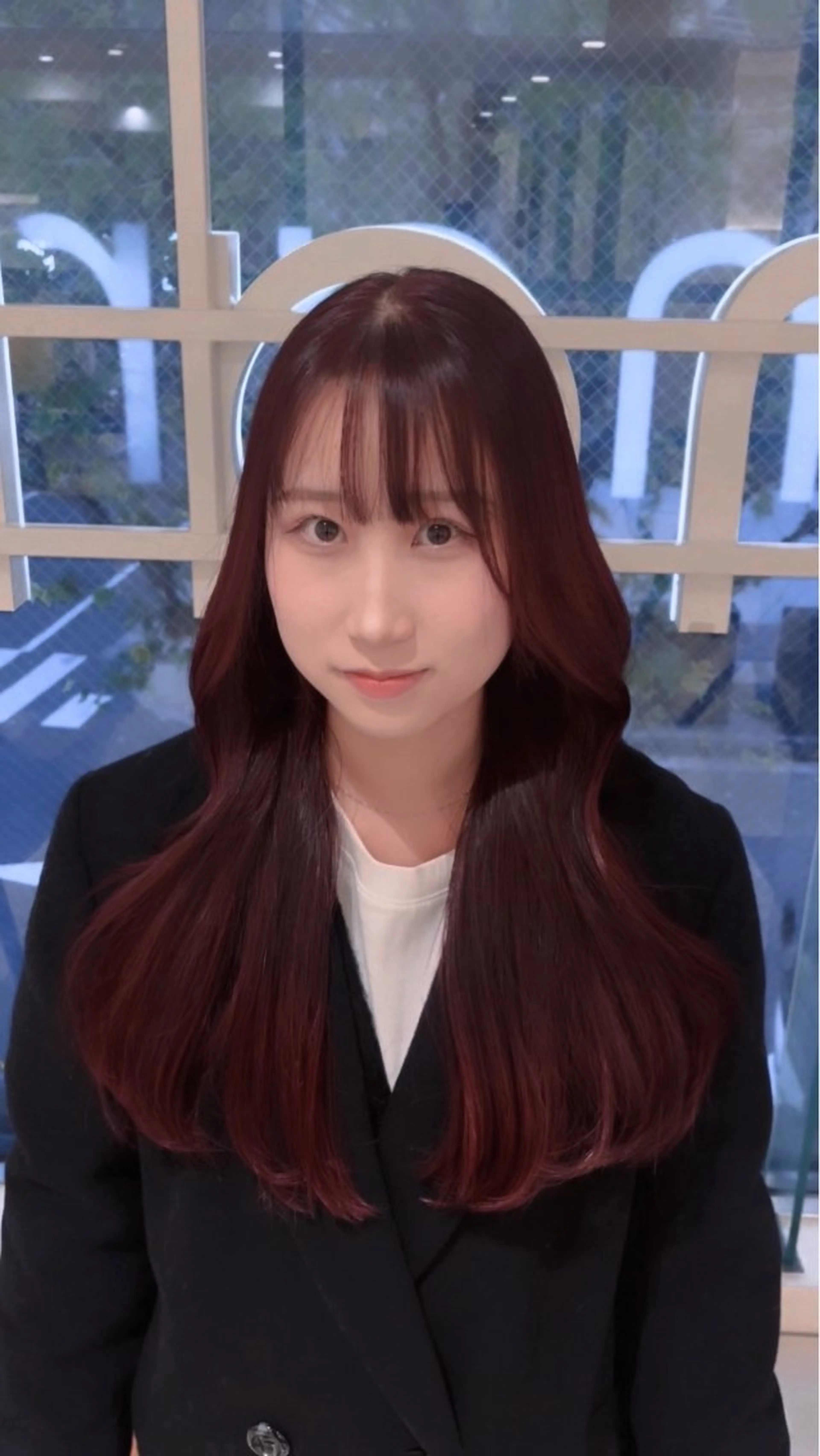 ロング カラー 💖大人韓国ヘア💖 韓国艶カラー【銀座】のヘアスタイル