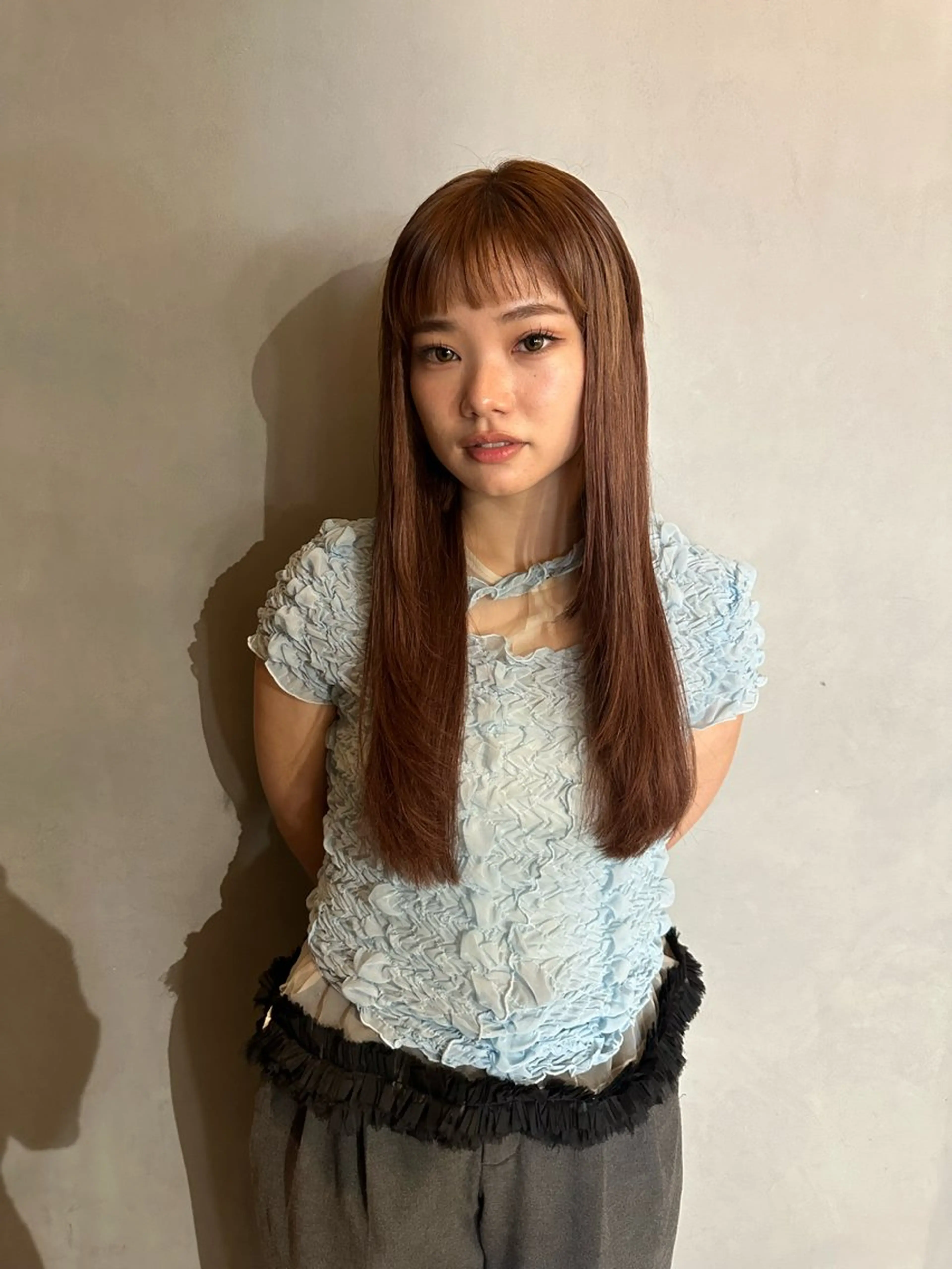 ロング カラー カット ヘアカラー エクステ 美髪・シールエクステ ホソタニリョウコのヘアスタイル