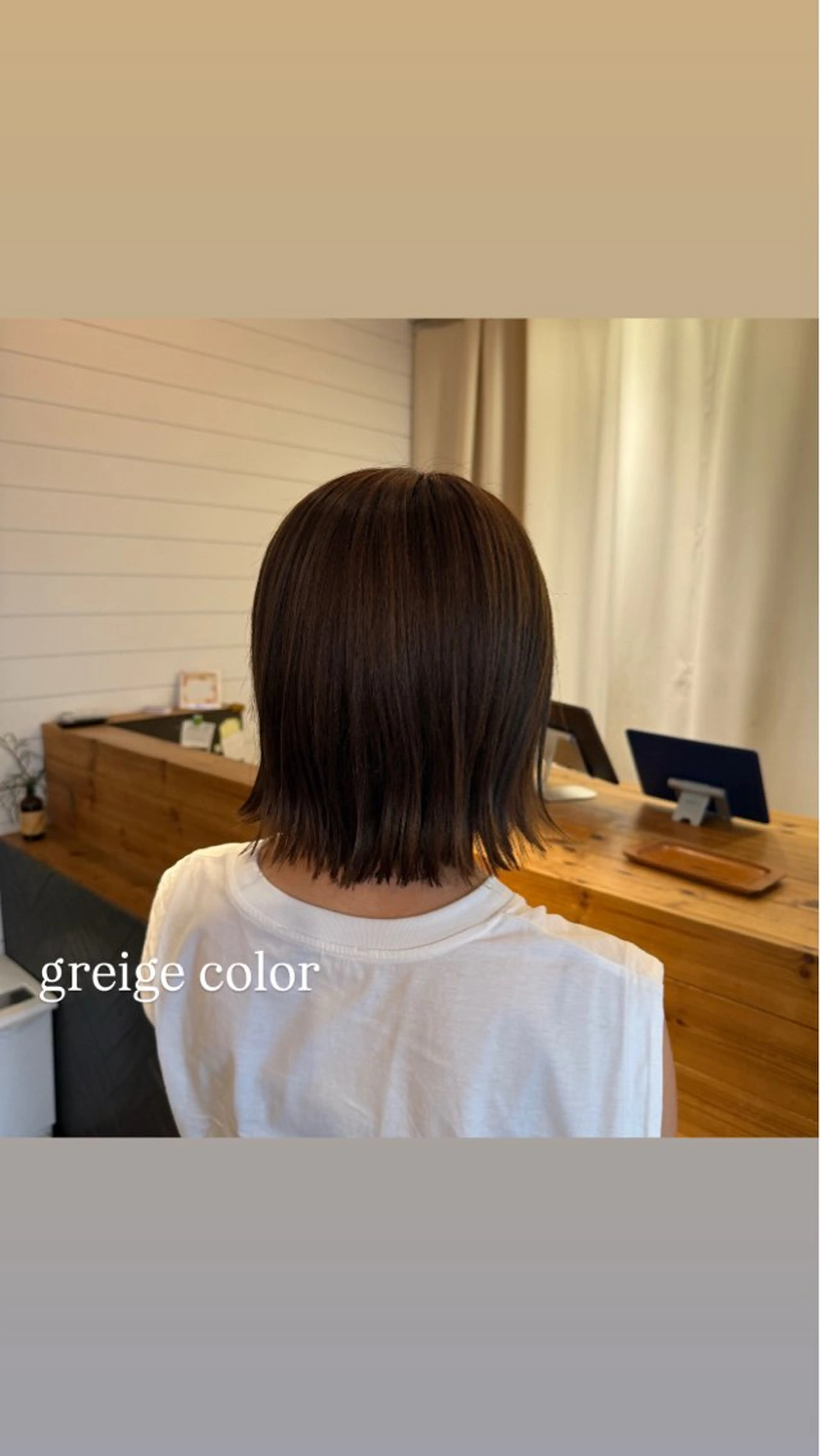 ミディアム カラー ヘアアレンジ カット ヘアカラー トリートメント 飯島 美海のヘアスタイル