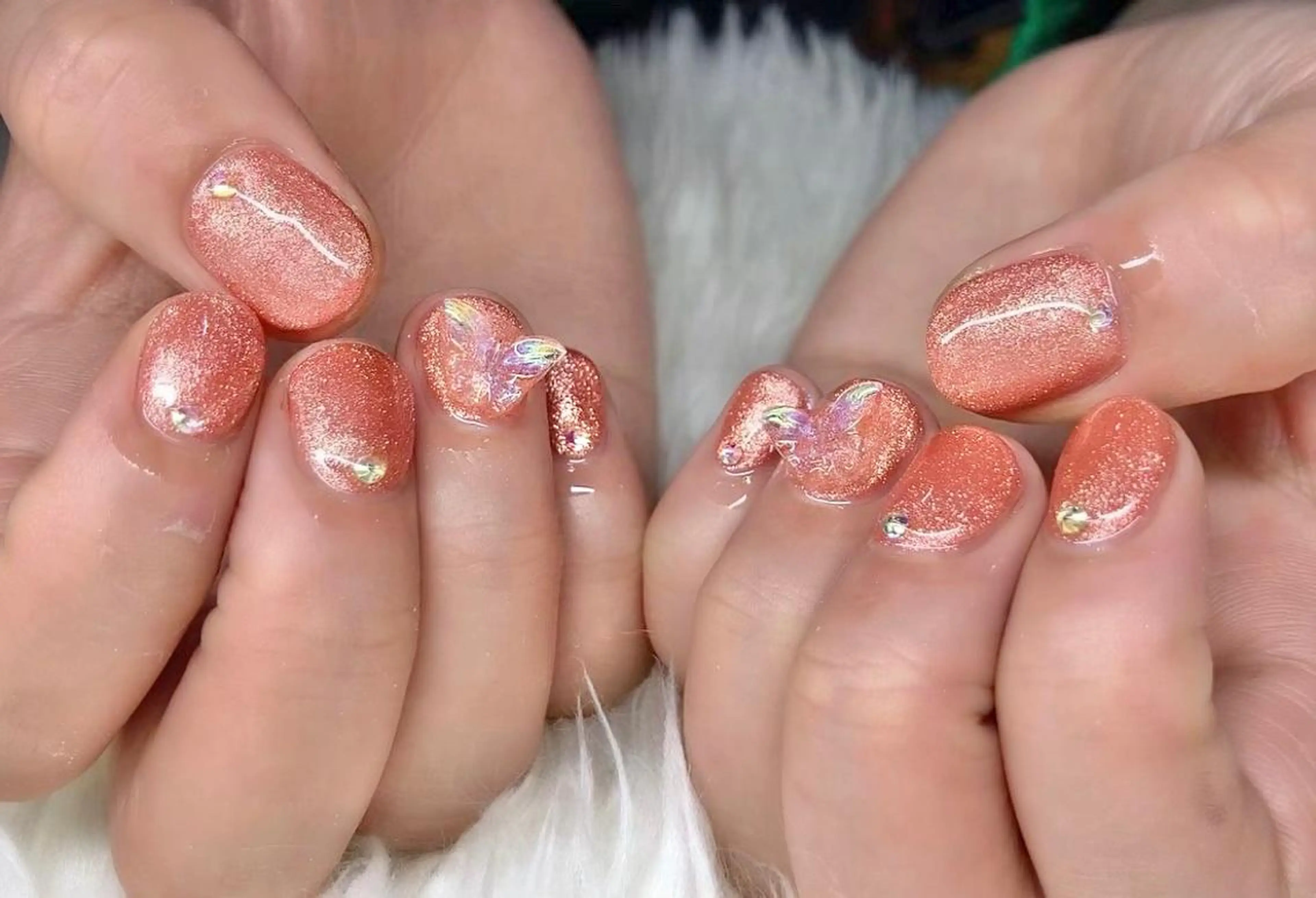 ネイル 長さ出し ジェルネイル 韓国ネイル マグネットネイル 持ち込み ハンドネイル Nail&eye Belire 新宿のネイルデザイン