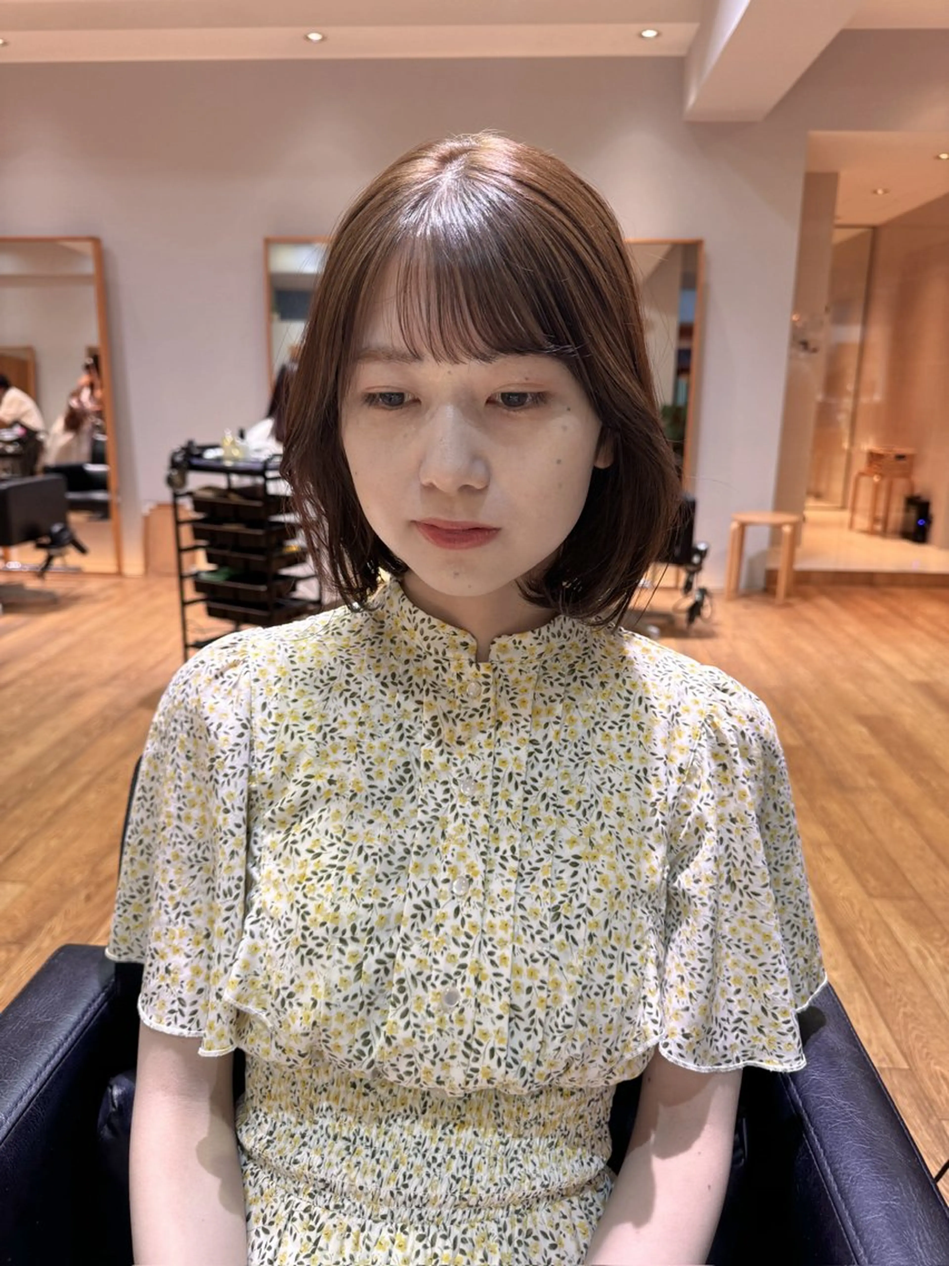 ミディアム パーマ カット パーマ 大橋 芽衣のヘアスタイル