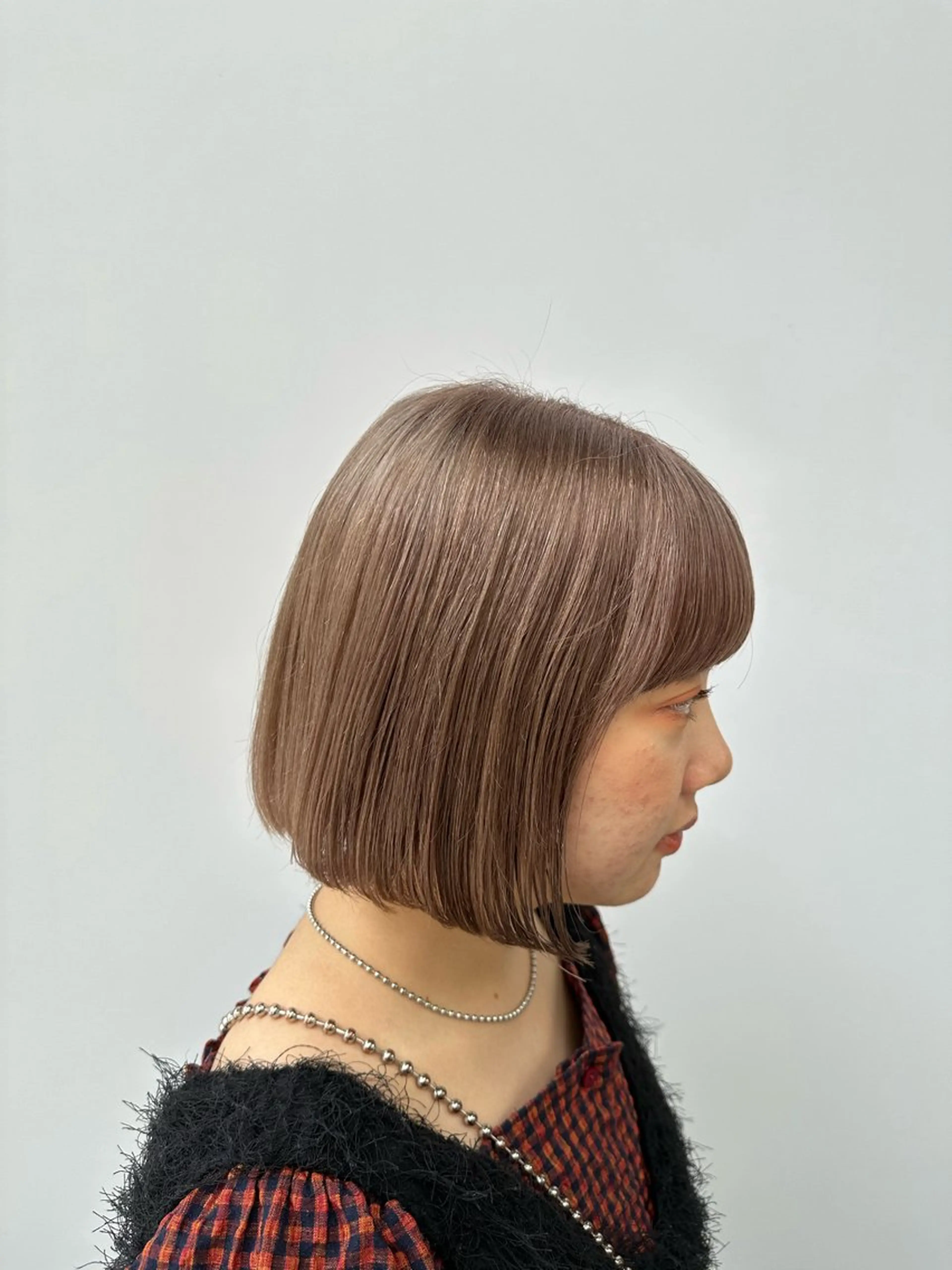 ミディアム 切りっぱなしボブ ボブ ROBBY所属・土戸　空 /似合わせショートのヘアスタイル