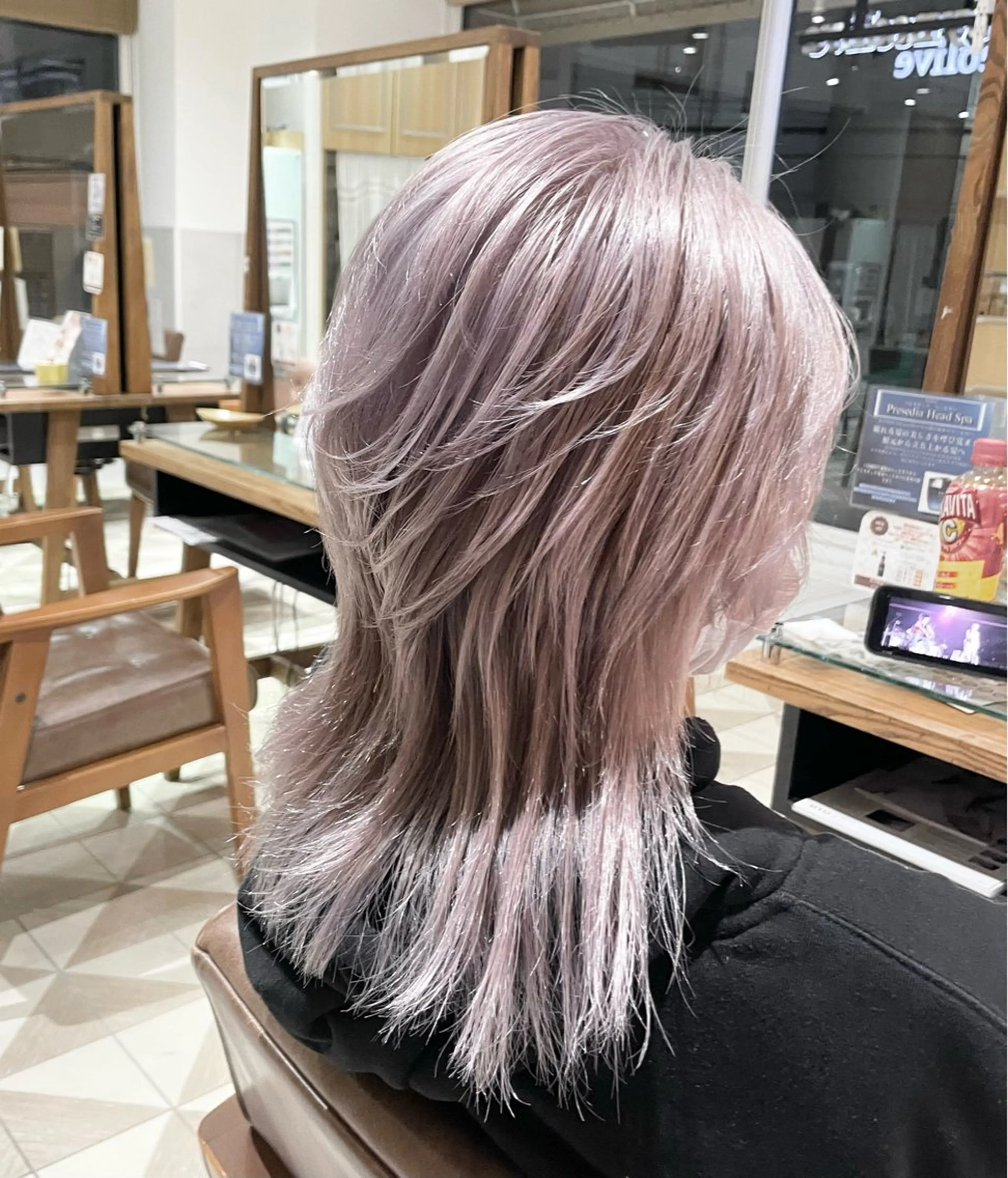 セミロング カラー 立川ブリーチ/メンズ ウルフ♱ʜᴀʀᴜᴋᴀのヘアスタイル