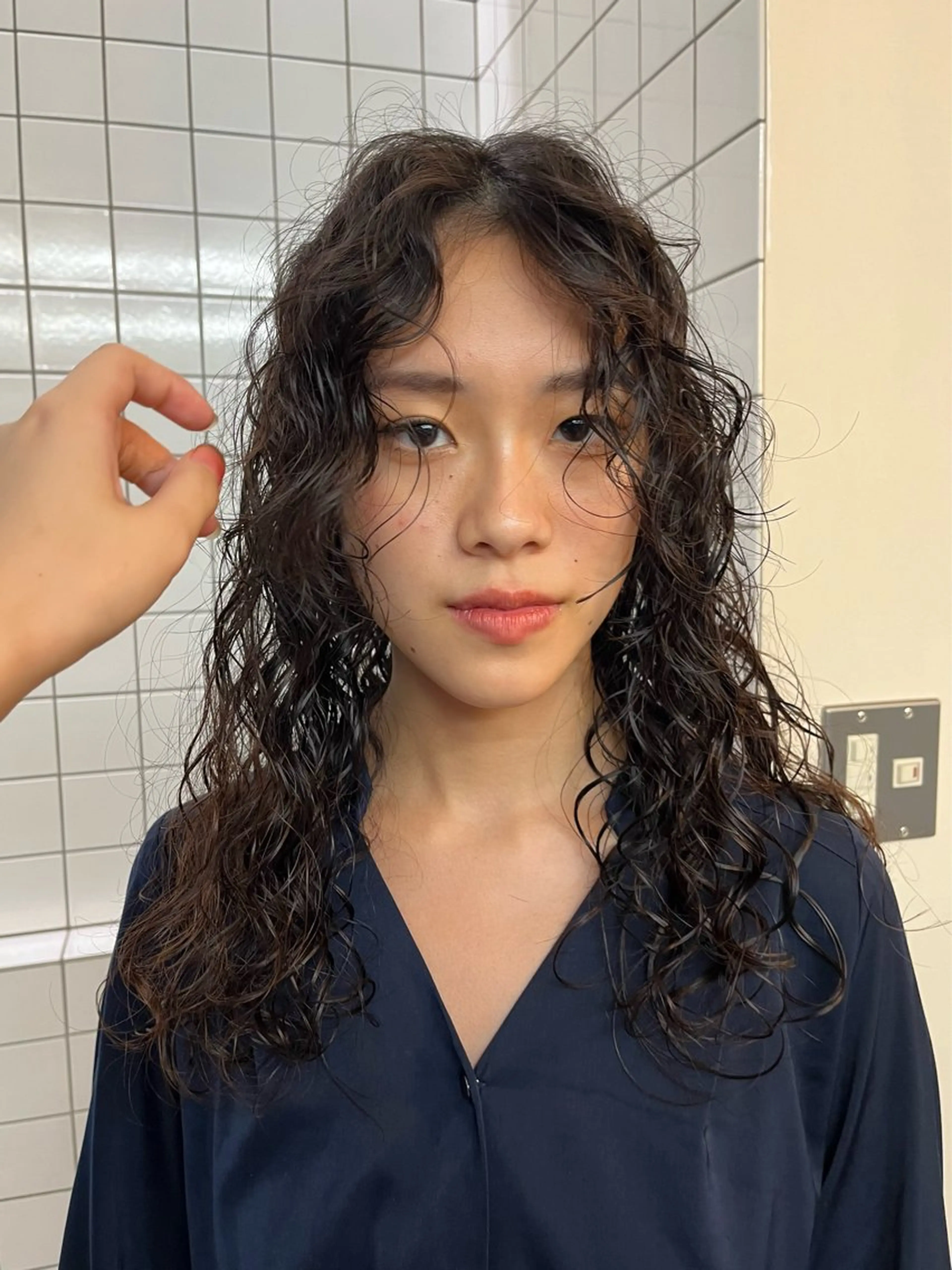 ロング パーマ カット パーマ ボブパーマ/パーマ ウルフパーマのヘアスタイル