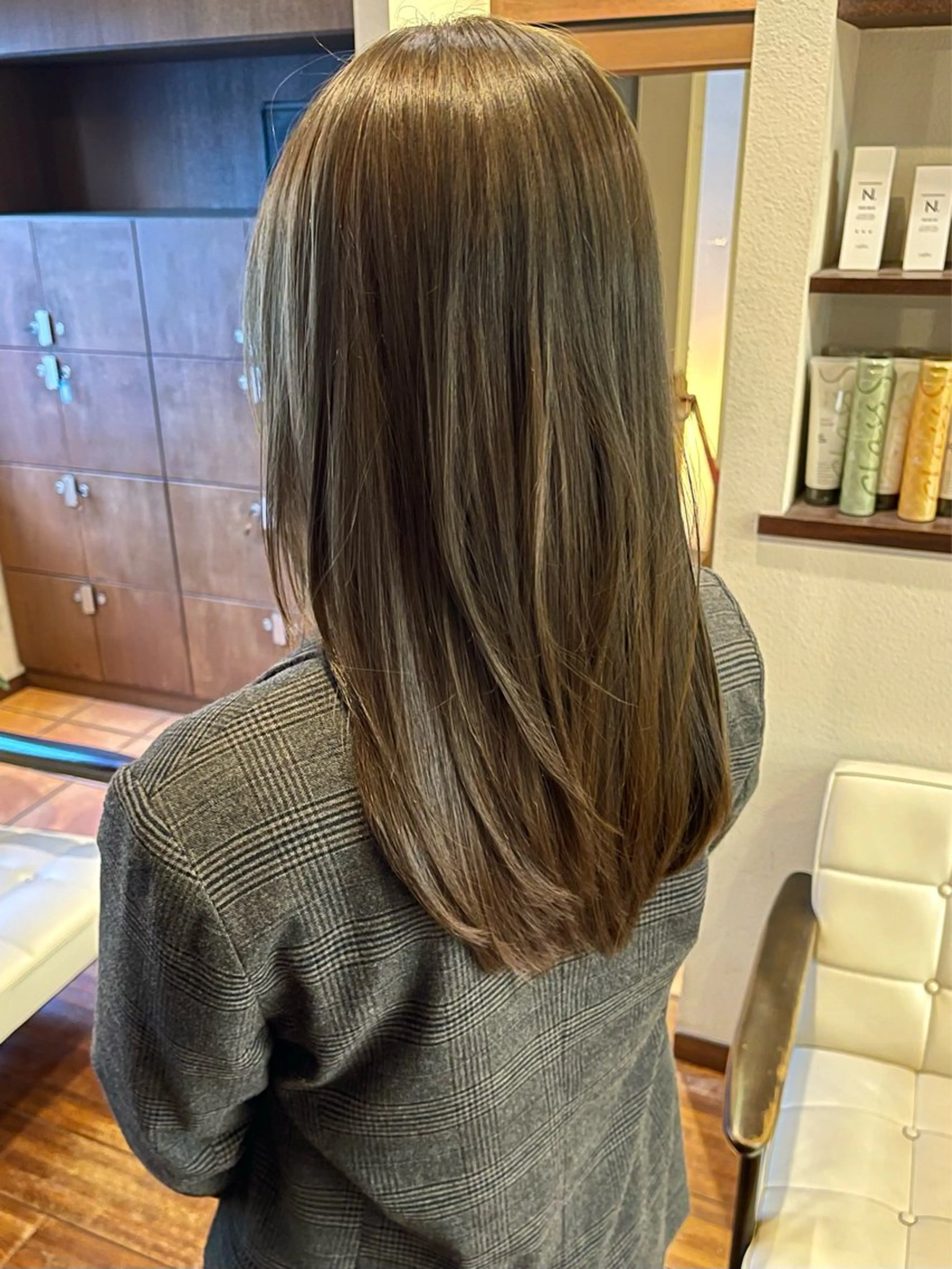 セミロング カラー ベージュカラー ブリーチ ダブルカラー ブリーチなしカラー ヘアカラー トリートメント 髪質改善ｶﾗｰ ｹｱﾌﾞﾘｰﾁ/ﾀﾑのヘアスタイル