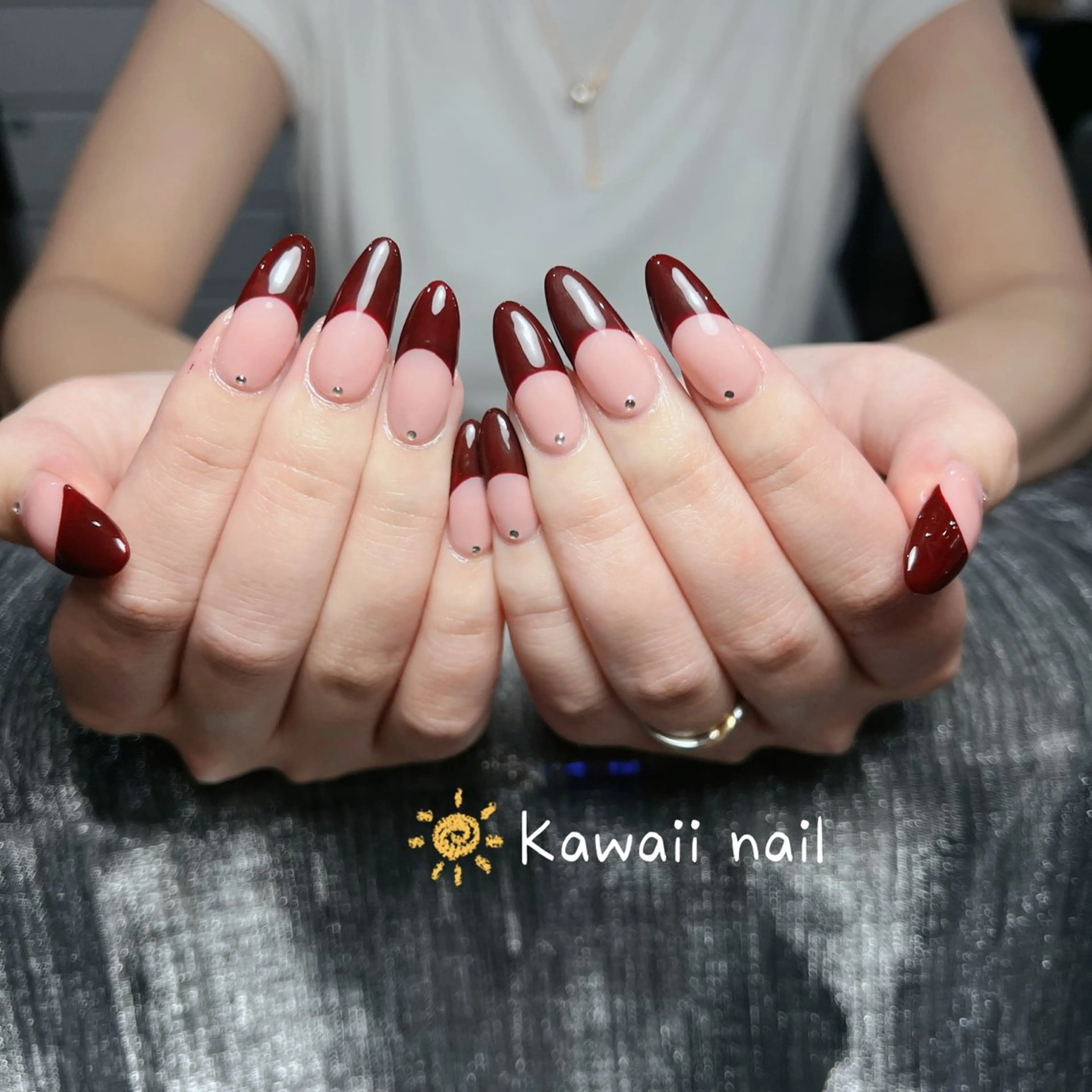 ネイル 長さ出し フレンチネイル ジェルネイル ガーリー 韓国ネイル ハンドネイル ハンドケア Kawaii Chiba nailのネイルデザイン