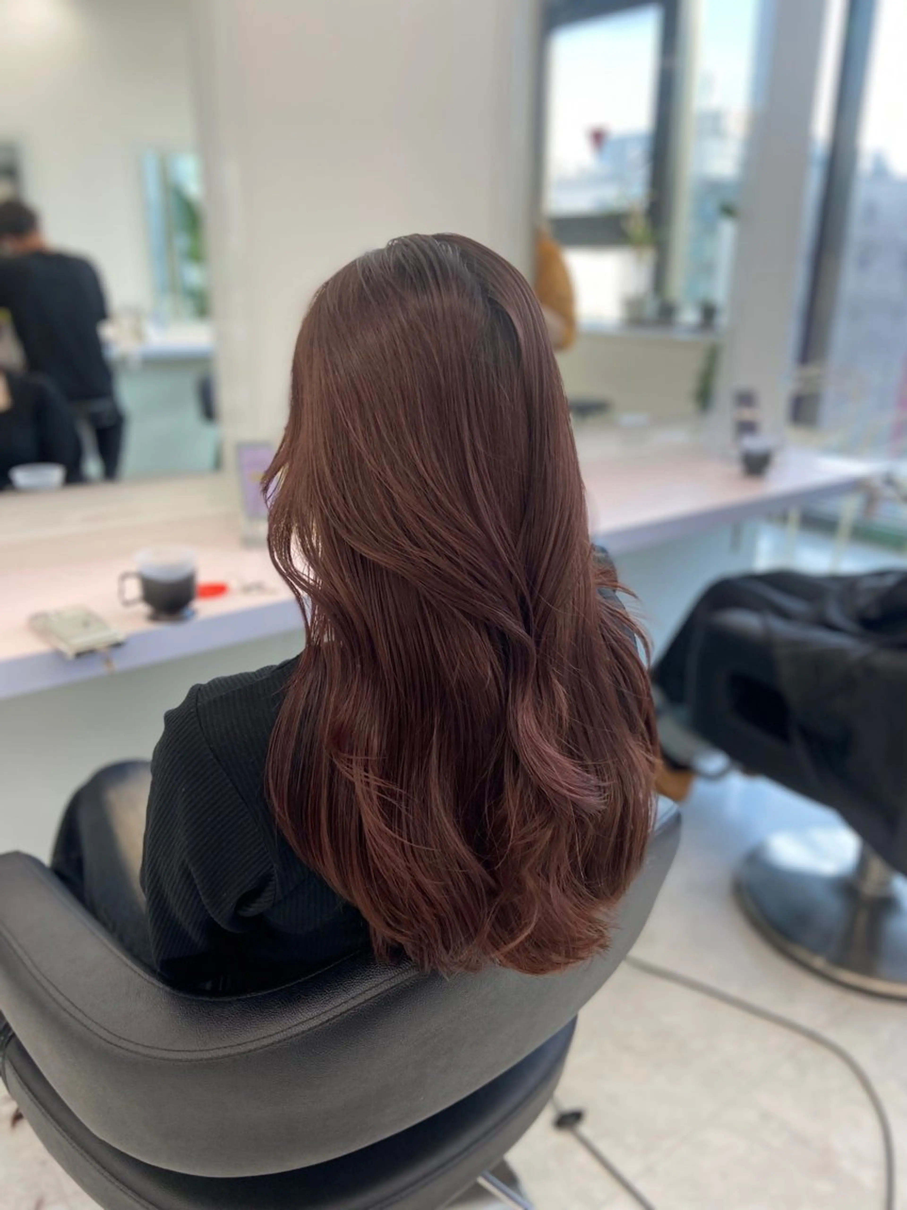 ロング カラー ヘアアレンジ カット ヘアカラー ヘアセット レイヤー×透明感カラ ーHAYATOのヘアスタイル