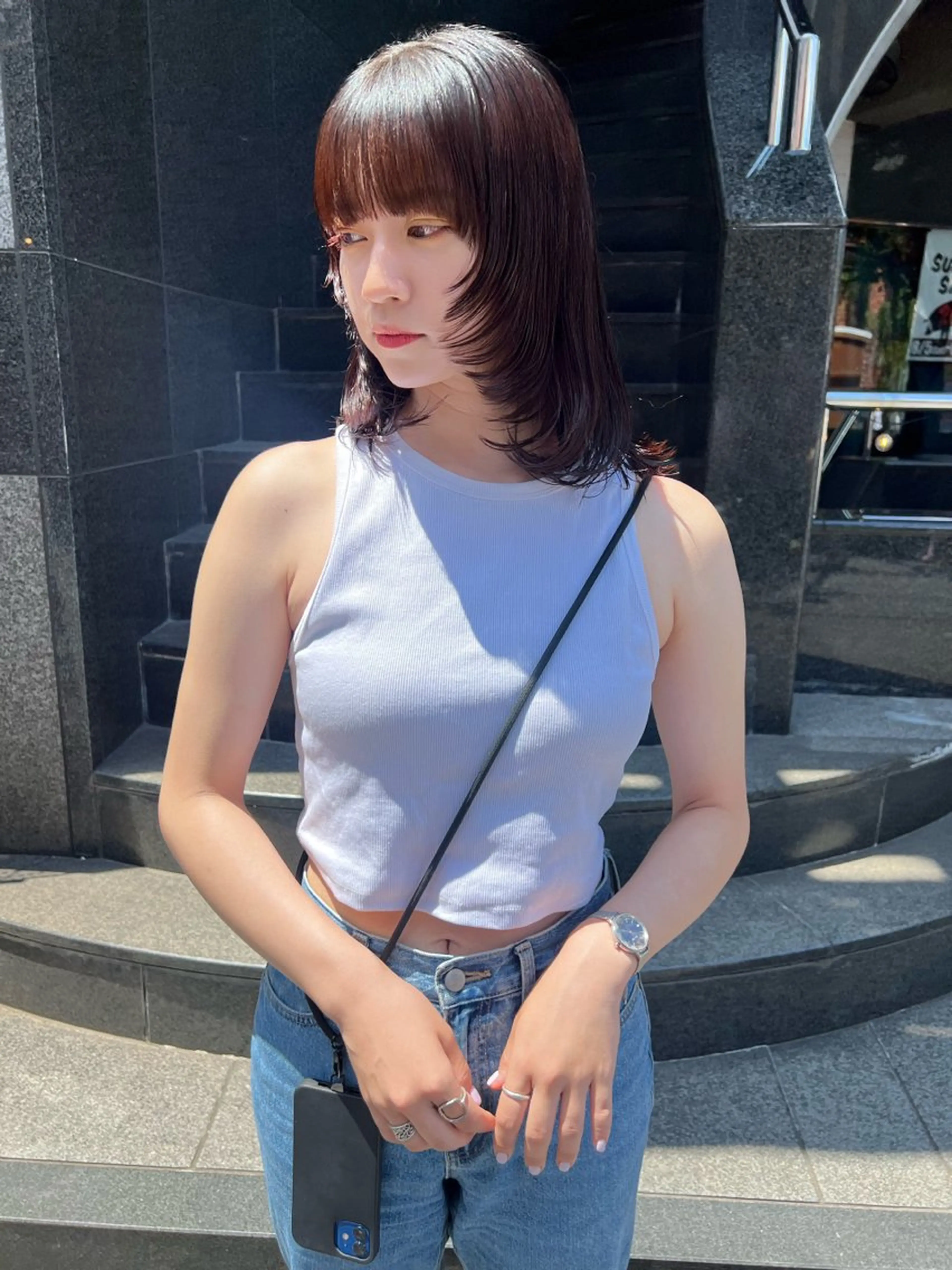 セミロング レイヤーカット カット ヘアカラー AI TOKYO　S所属・mizuki 【韓国レイヤー】のヘアスタイル