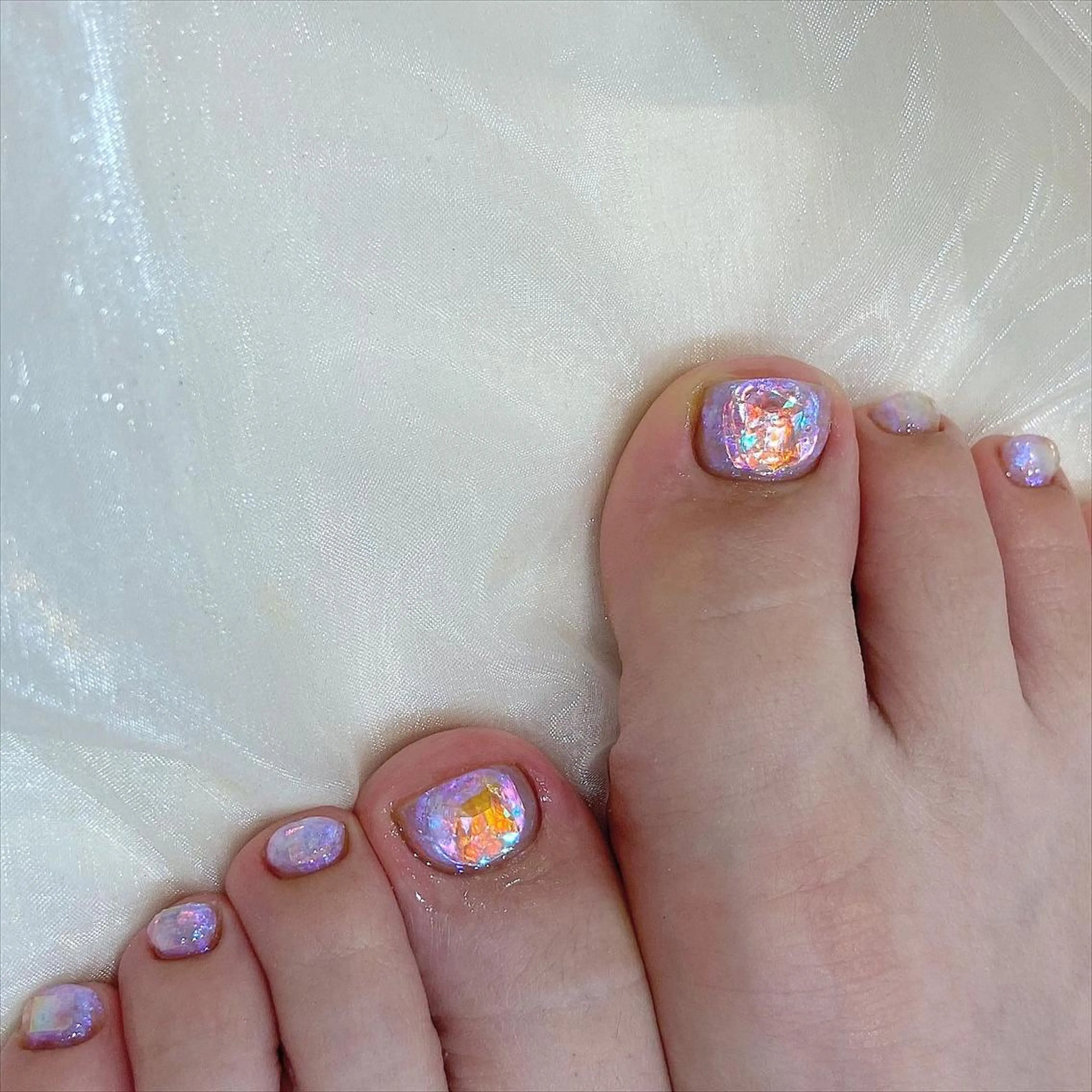 ネイル フットネイル 𝕄𝕚𝕪𝕦🤍 自由が丘⌇パラジェルのネイルデザイン