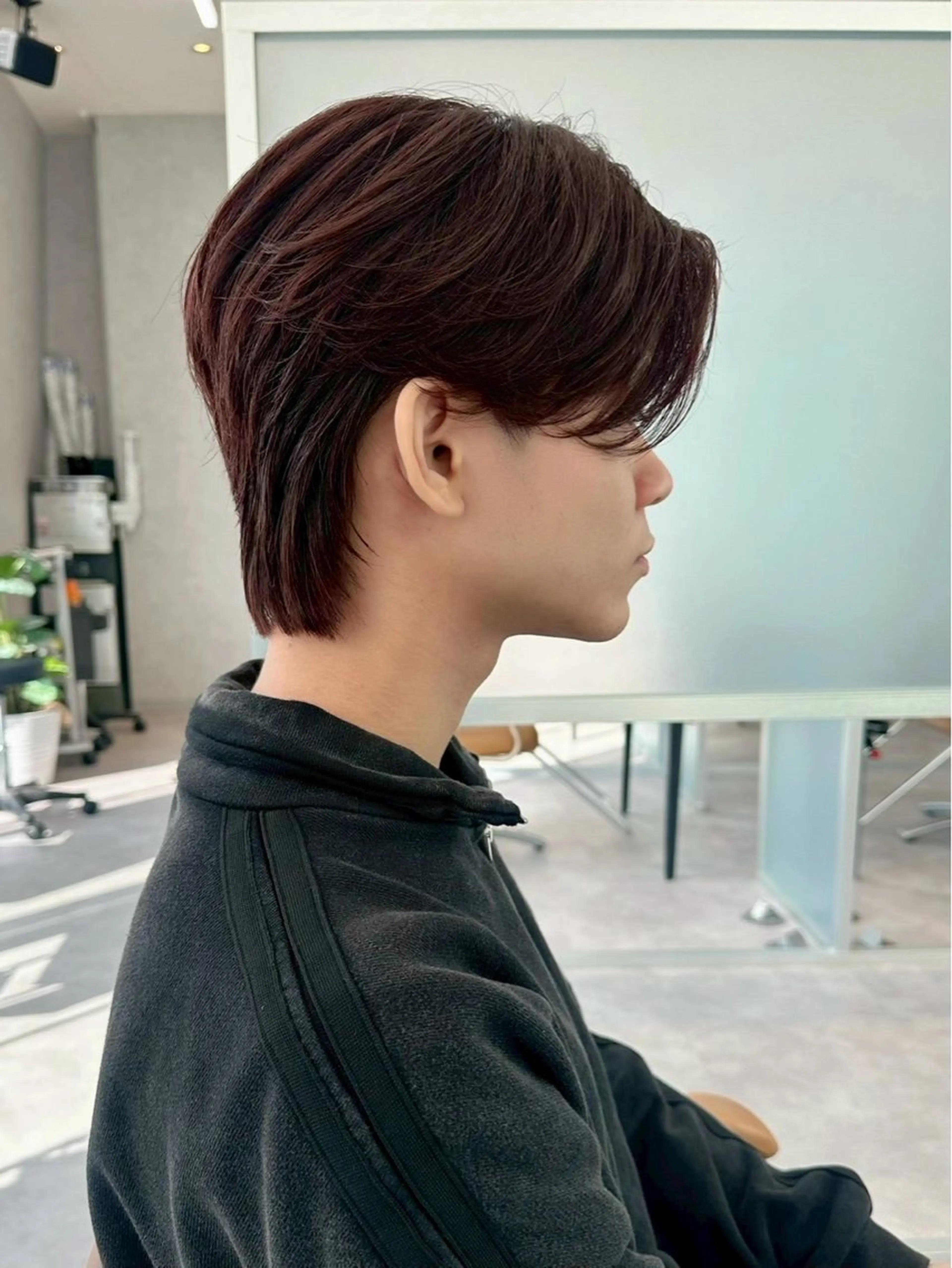 カラー パーマ メンズ かのん/縮毛矯正 /韓国風/毛流れのヘアスタイル