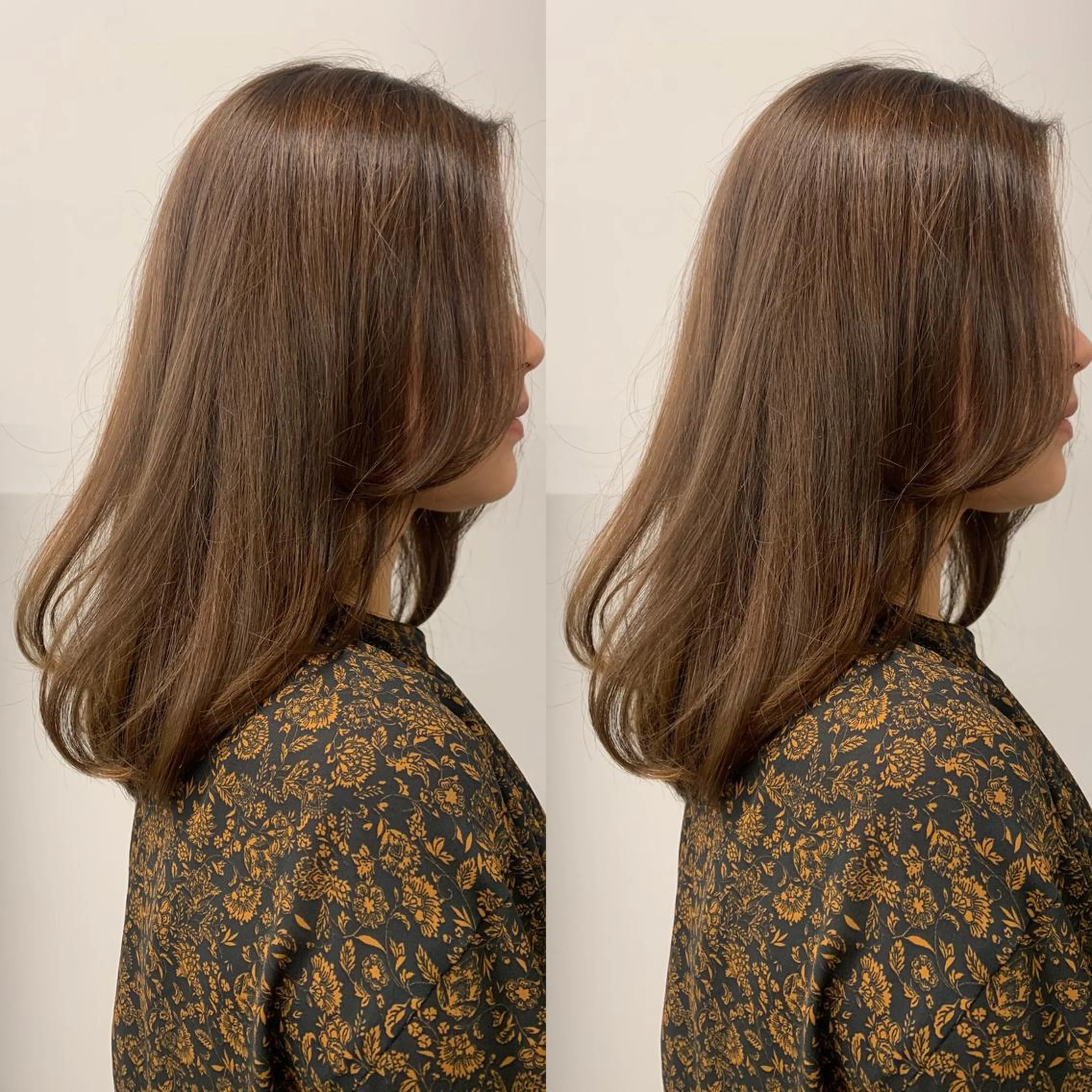 ミディアム カラー 透明感/オリーブ/ グレージュ/YUKAのヘアスタイル