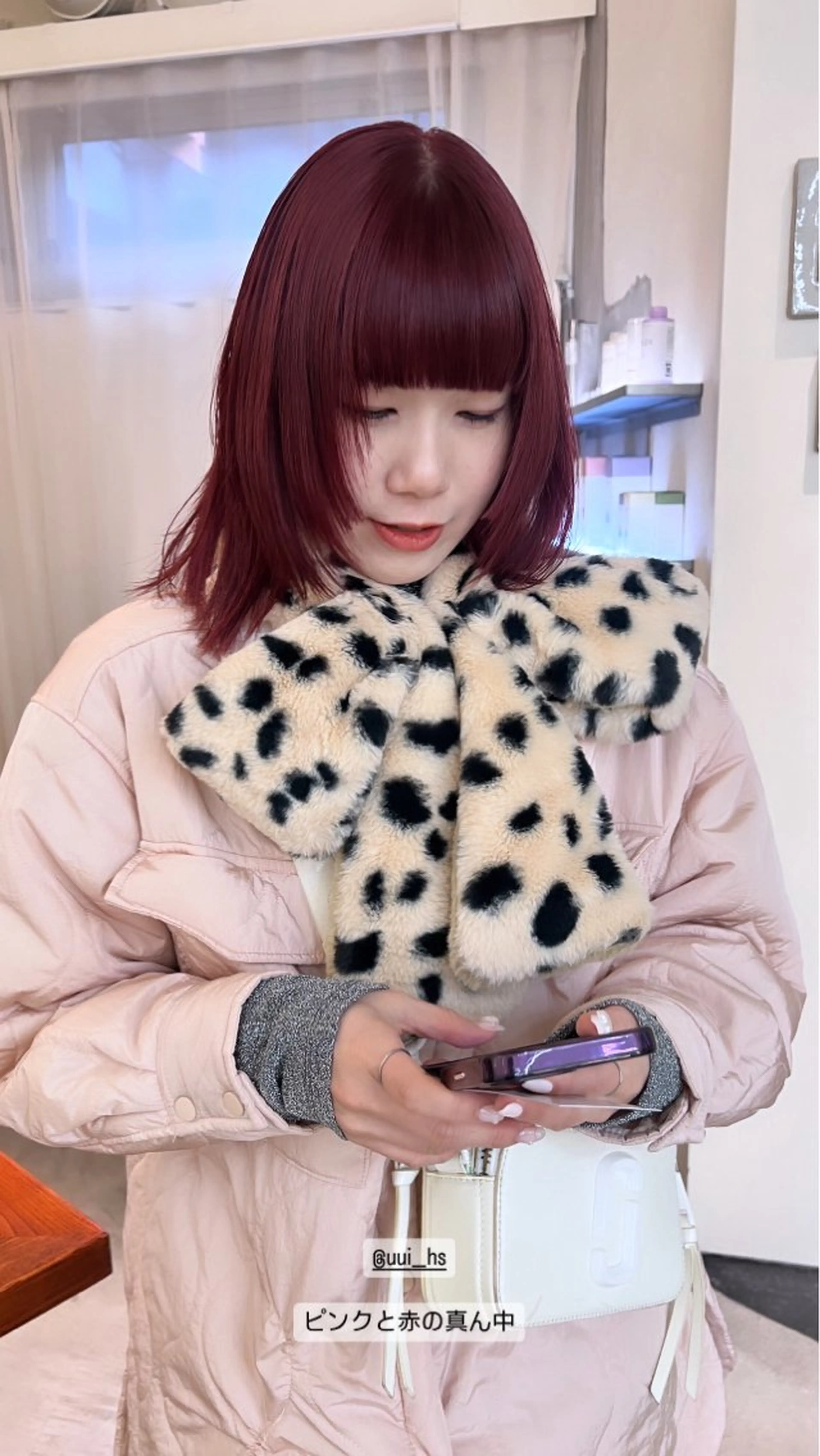 ミディアム カラー カット ヘアカラー haco＋所属・圧倒的デザイン力 店長🎨RENAのヘアスタイル