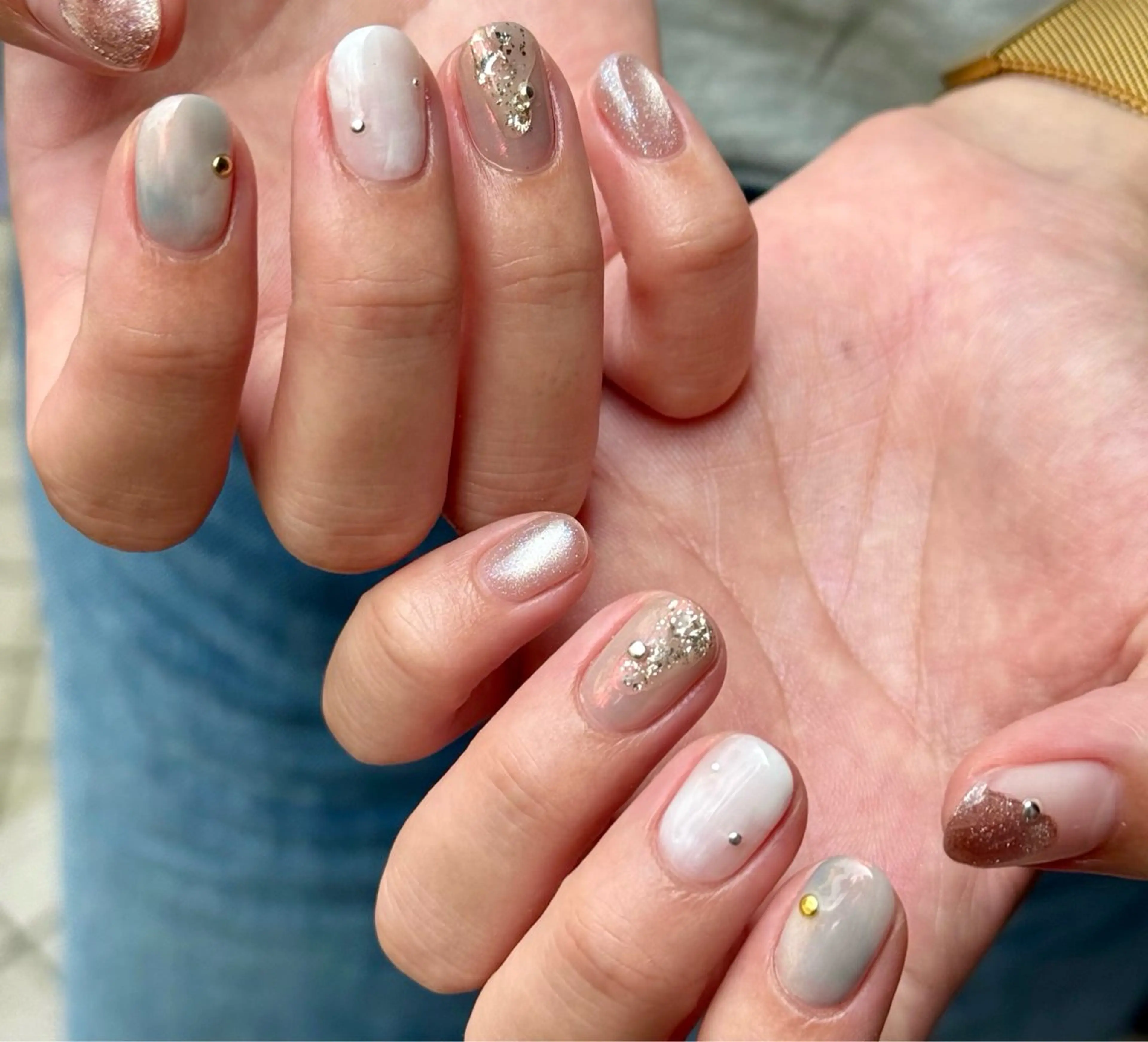 ネイル オーロラネイル ハンドネイル Blé nailのネイルデザイン