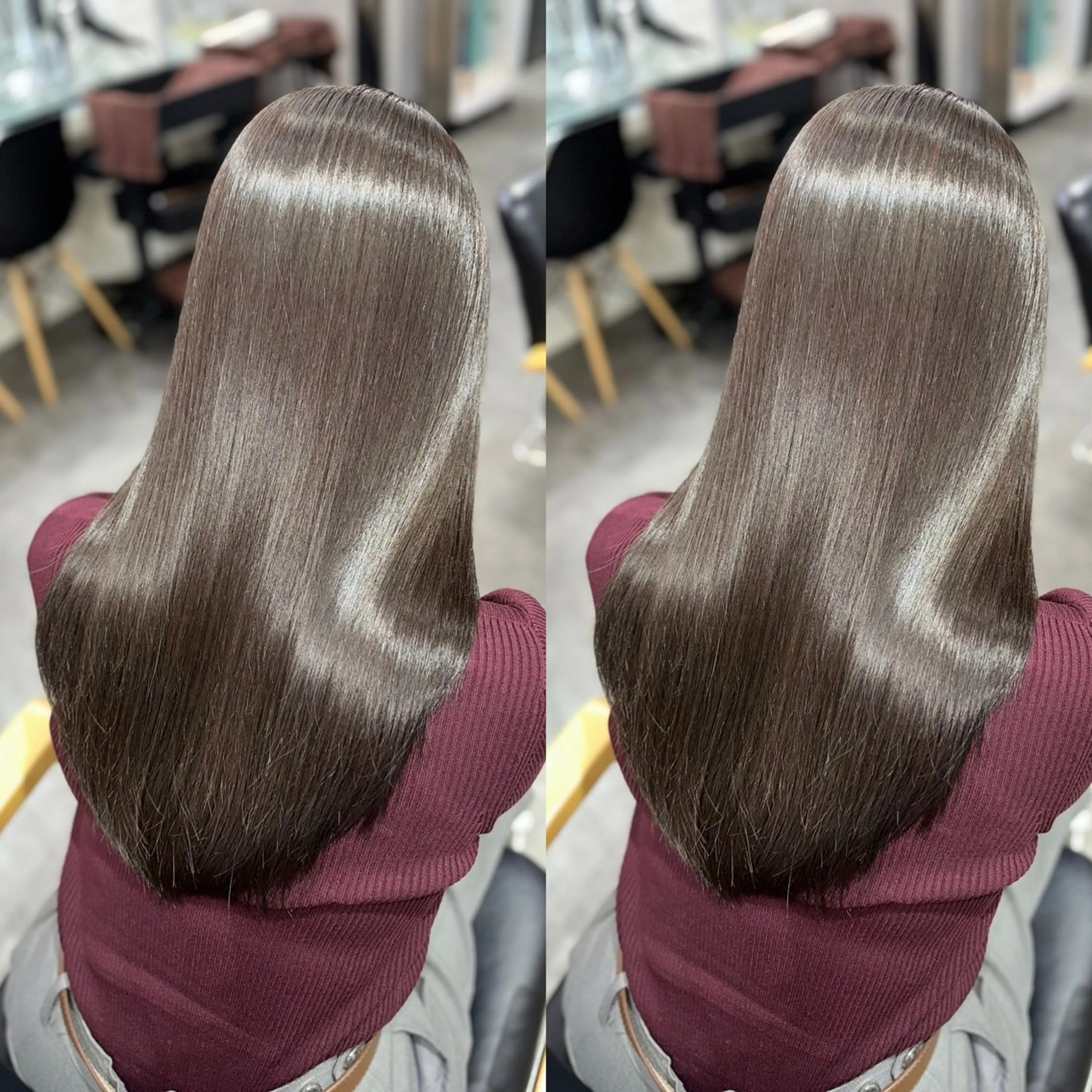 セミロング セミロングパーマ ボブ 髪質改善 韓国風ヘア 縮毛矯正 縮毛矯正 トリートメント 縮毛矯正/髪質改善/ レイヤー代々木/木下のヘアスタイル