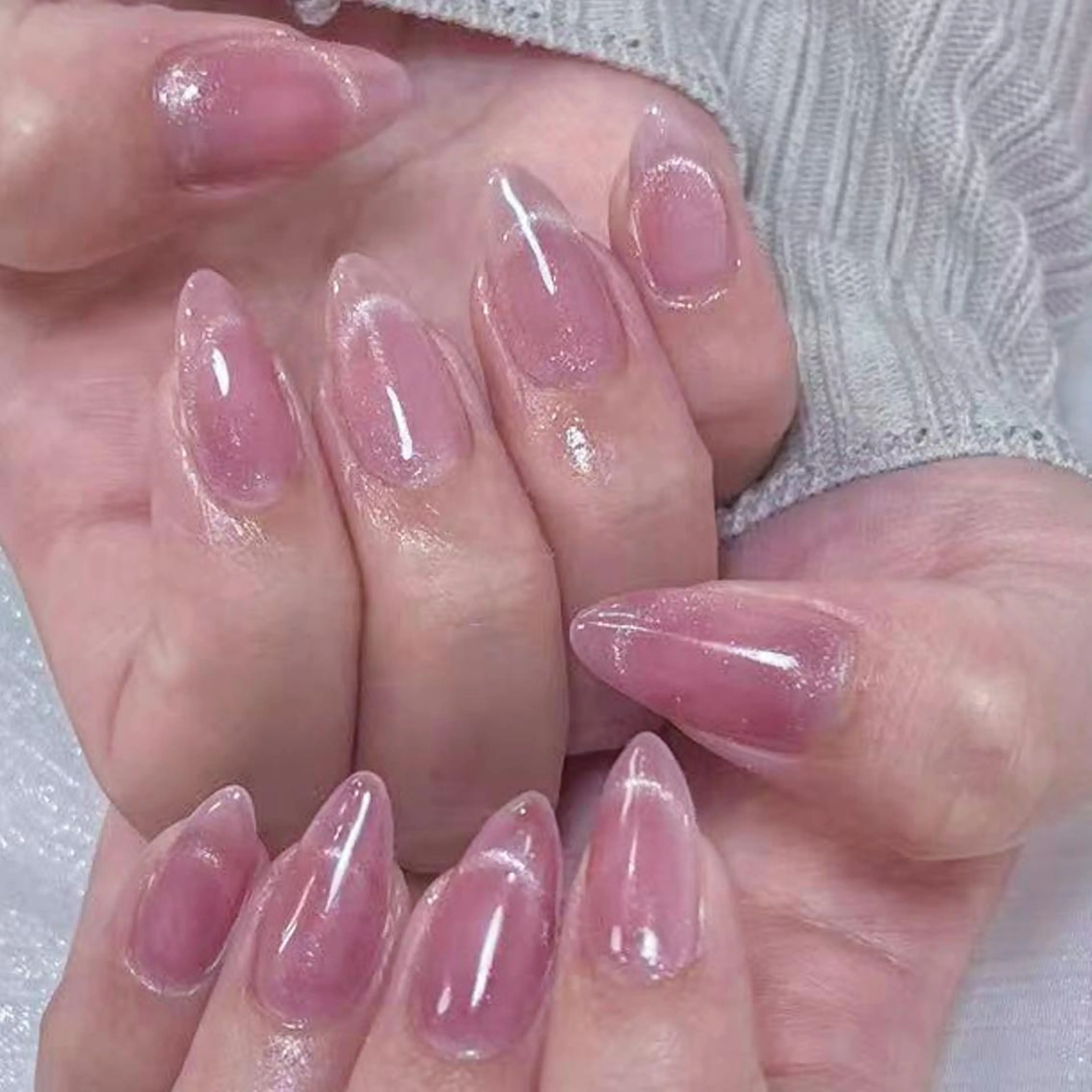 ネイル アートネイル オーロラネイル ガーリー キラキラネイル 韓国ネイル ハンドネイル ハンドケア DIAMOND 💅のネイルデザイン