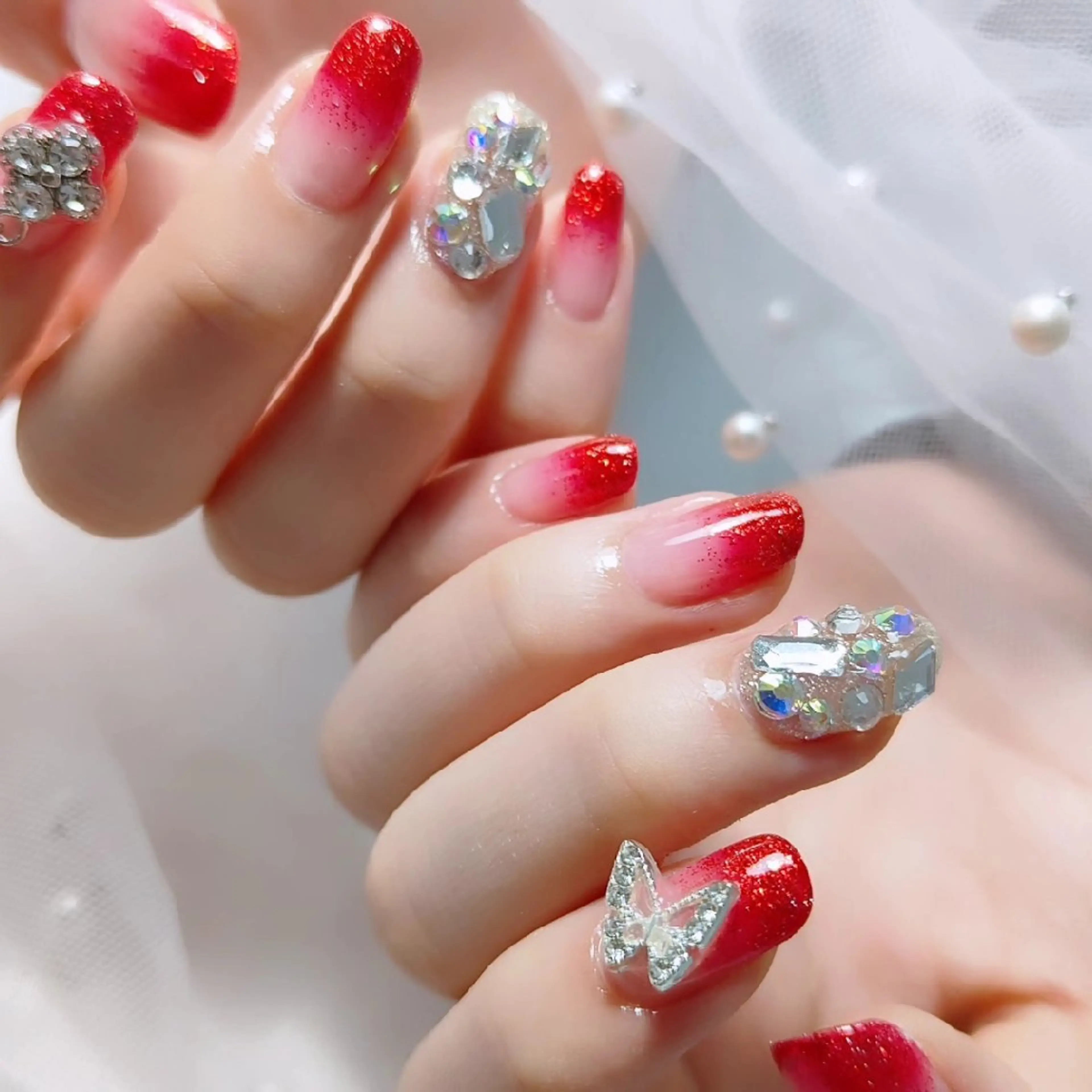 ネイル 成人式 ハンドネイル CLEAR NAILのネイルデザイン