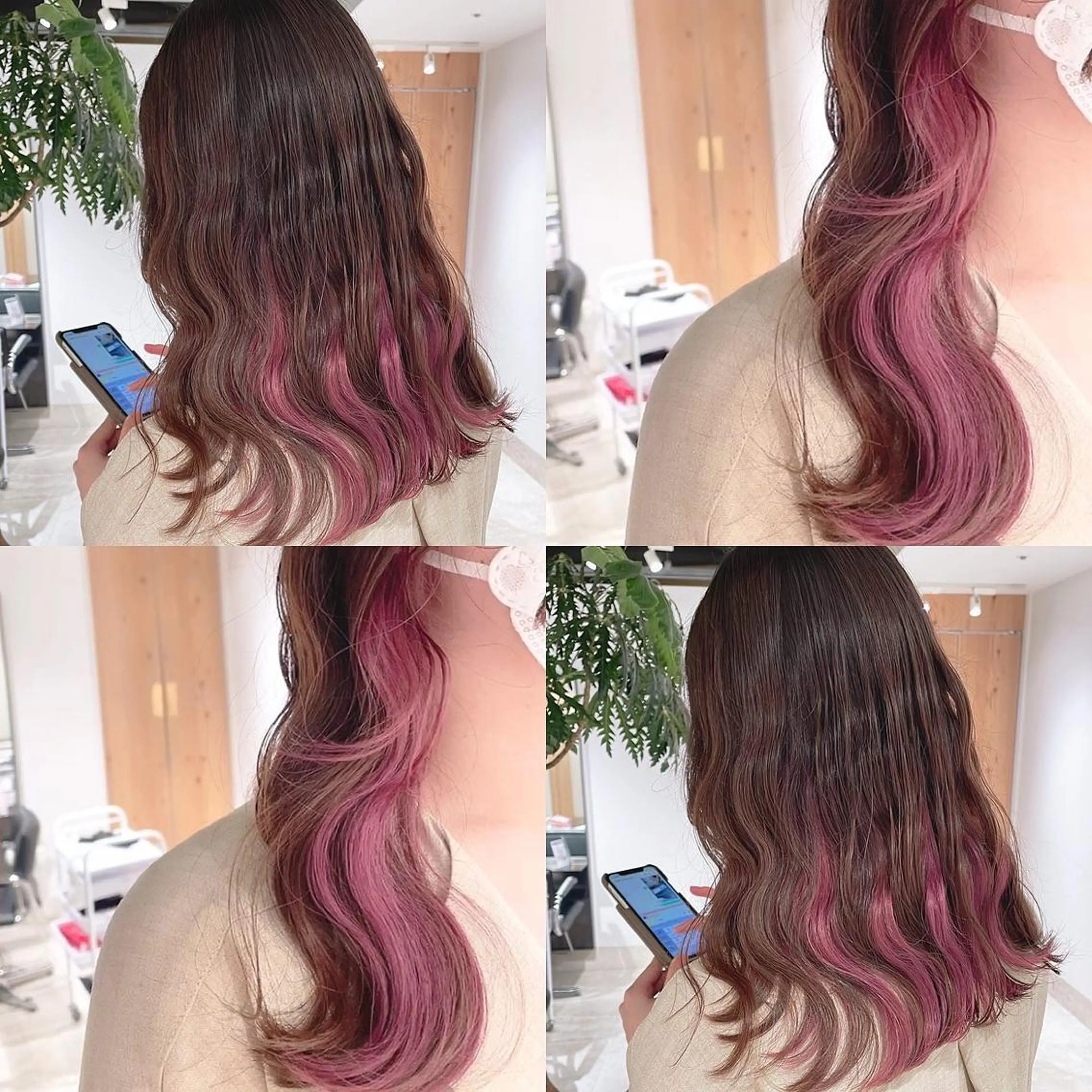 カラー ブリーチ ピンクカラー ヘアカラー トリートメント 渋谷:インナーカラー ／🍒エリカ🍒のヘアスタイル