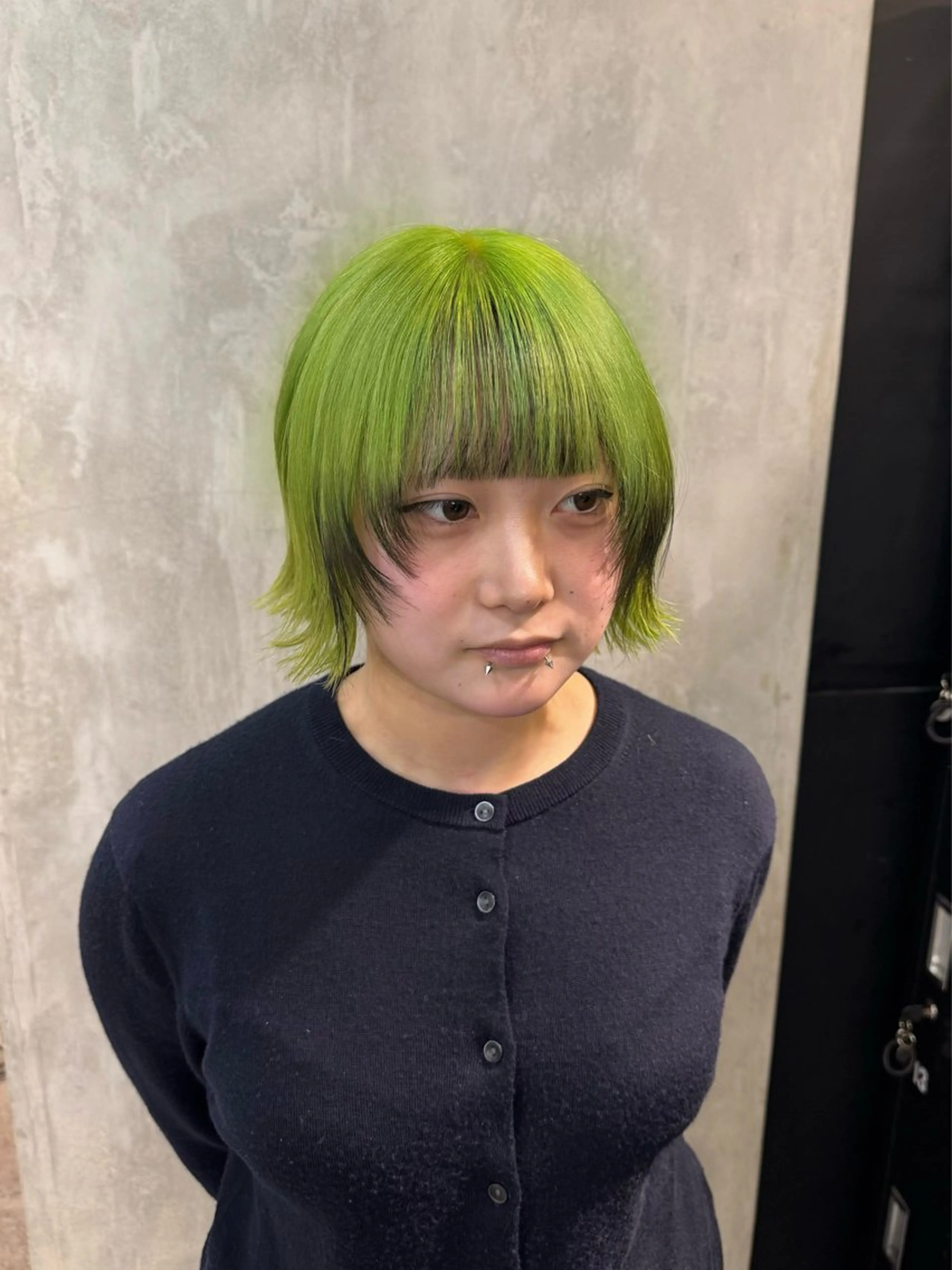 ショート カラー ブリーチ ボブ ウルフカット ウルフボブ カット ヘアカラー トリートメント ヘアセット ザクザクレイヤー 🍀/ブリーチ/小田のヘアスタイル