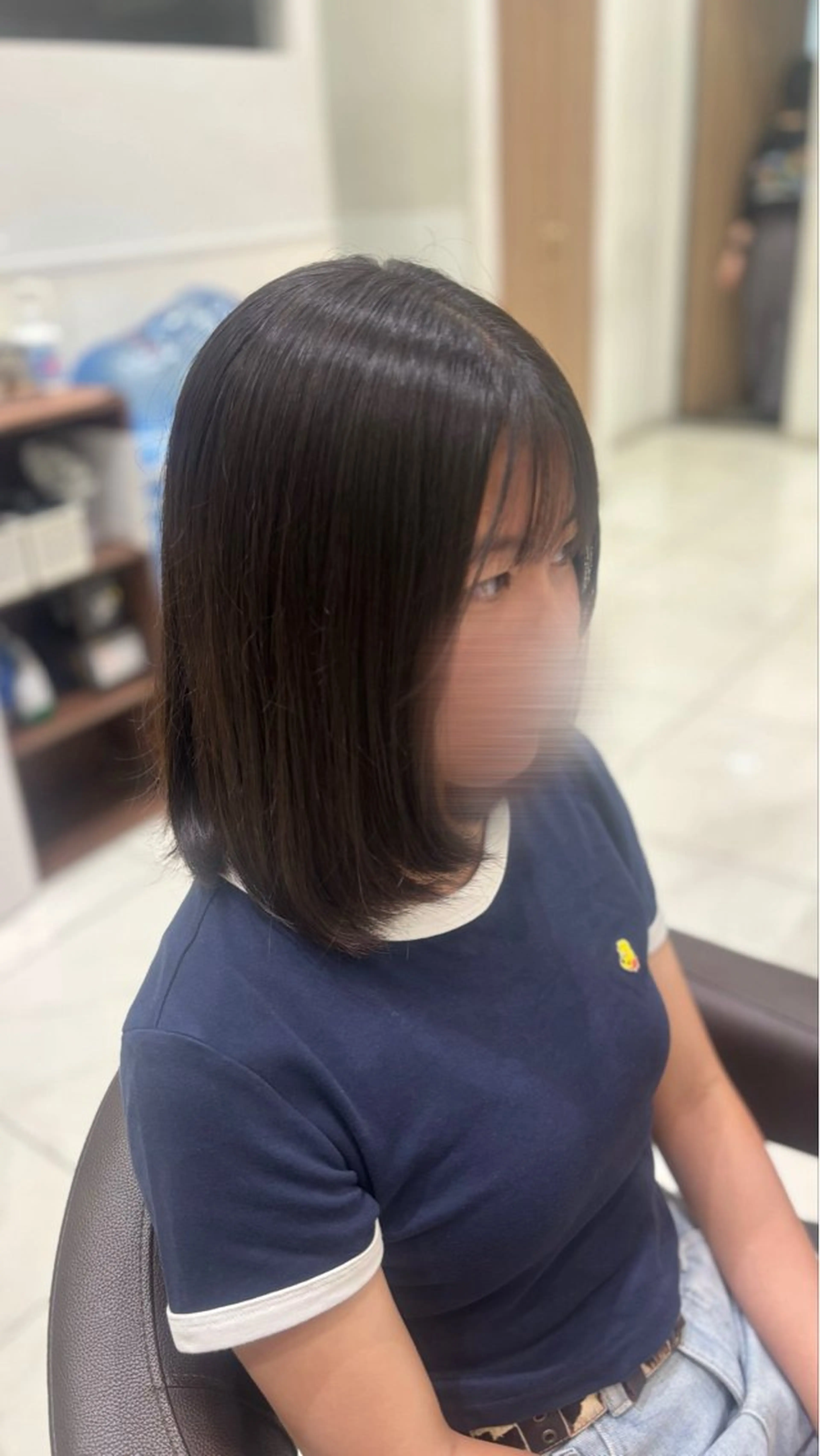 ミディアム 顔周りカット レイヤーカット 縮毛矯正 ⭐️NANA/ メンズカットのヘアスタイル