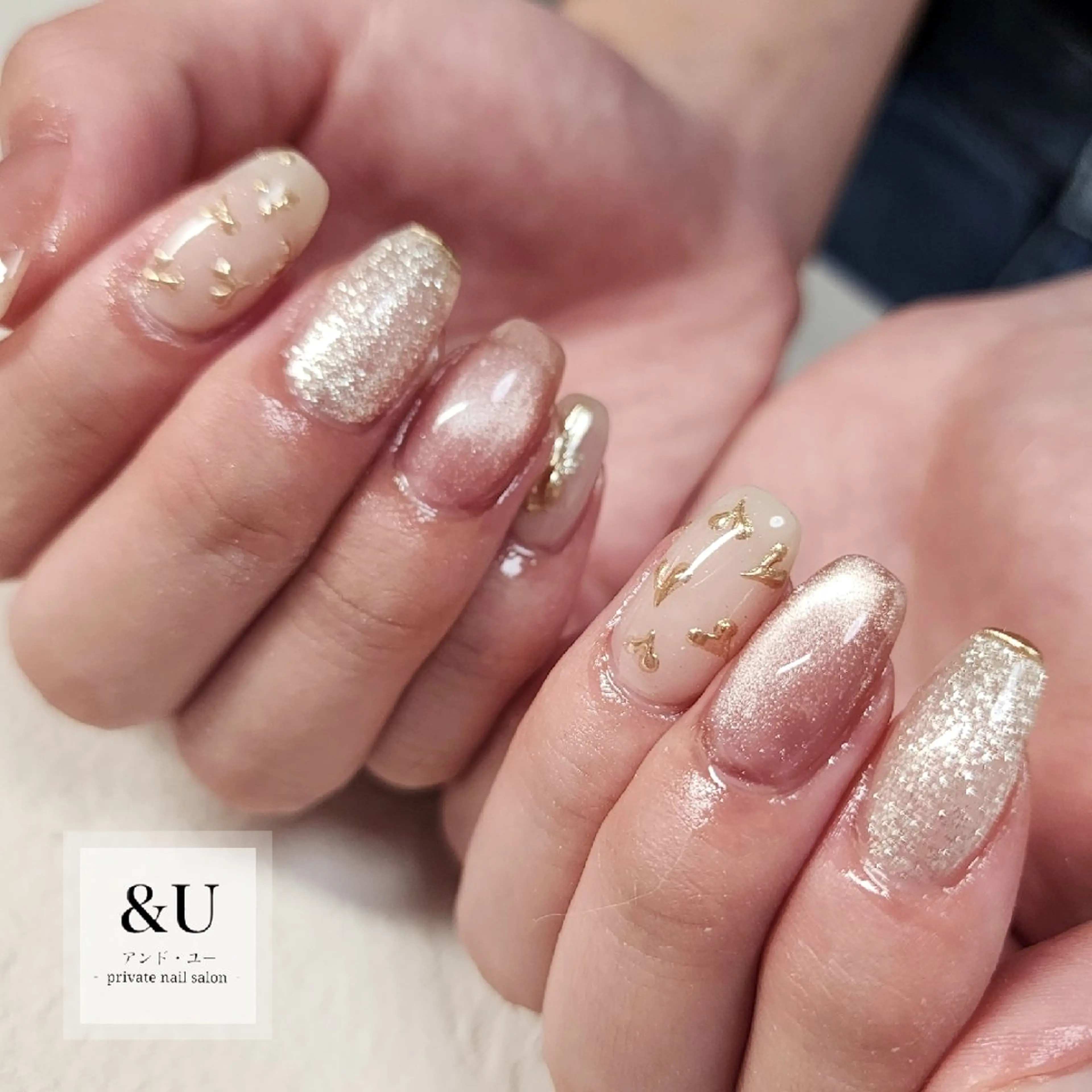 ネイル ロングネイル 持ち込み ハンドネイル ＆Ｕ (アンド・ユー)のネイルデザイン