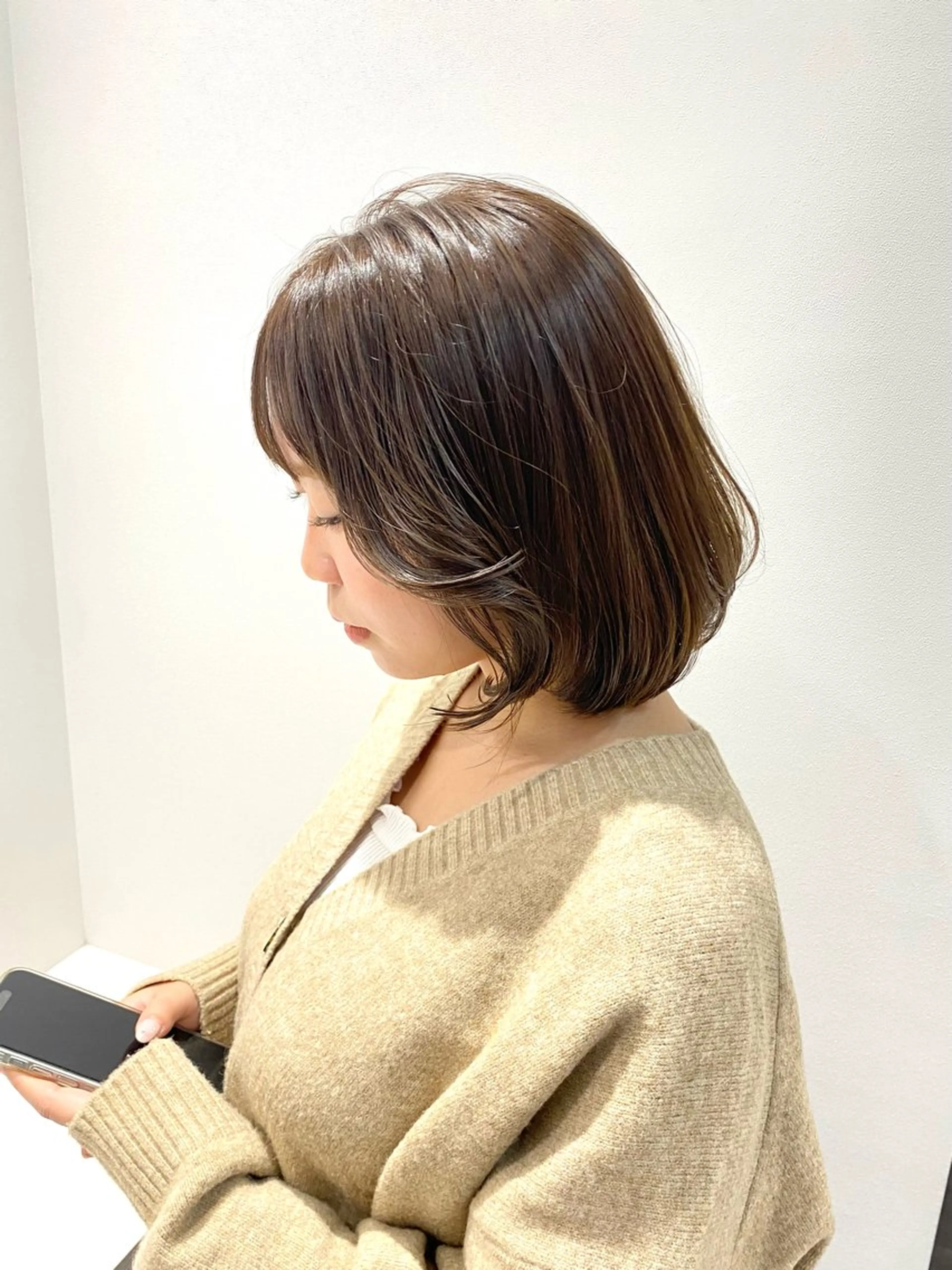 ショート カラー ボブ タンバルモリ カット ヘアカラー トリートメント 髪質改善水素TR× レイヤーカット/熊澤のヘアスタイル