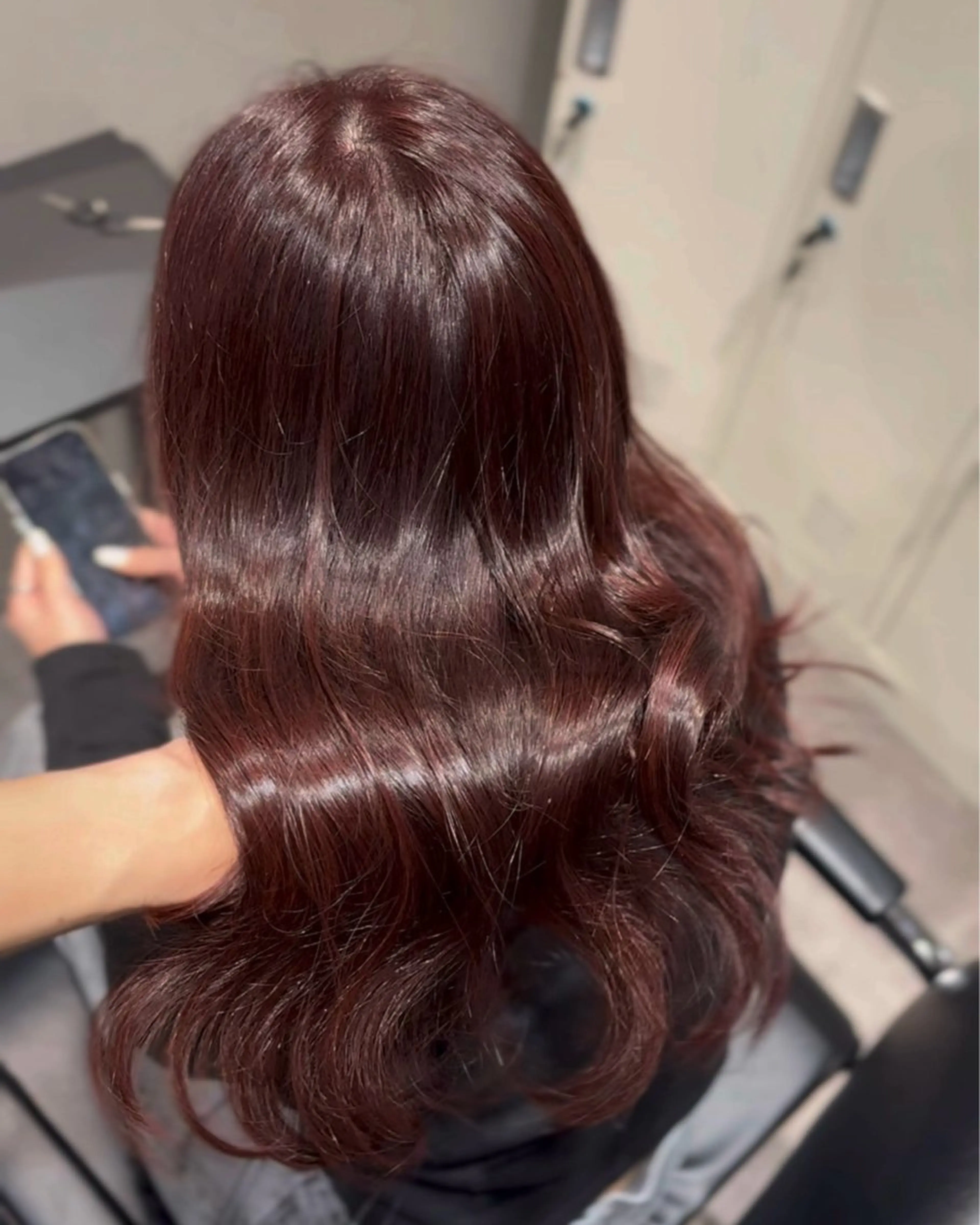 カラー ブリーチ ダブルカラー ブリーチなしカラー ヘアカラー meby所属・🩵福岡ブリーチなし カラー/紫音🩵のヘアスタイル