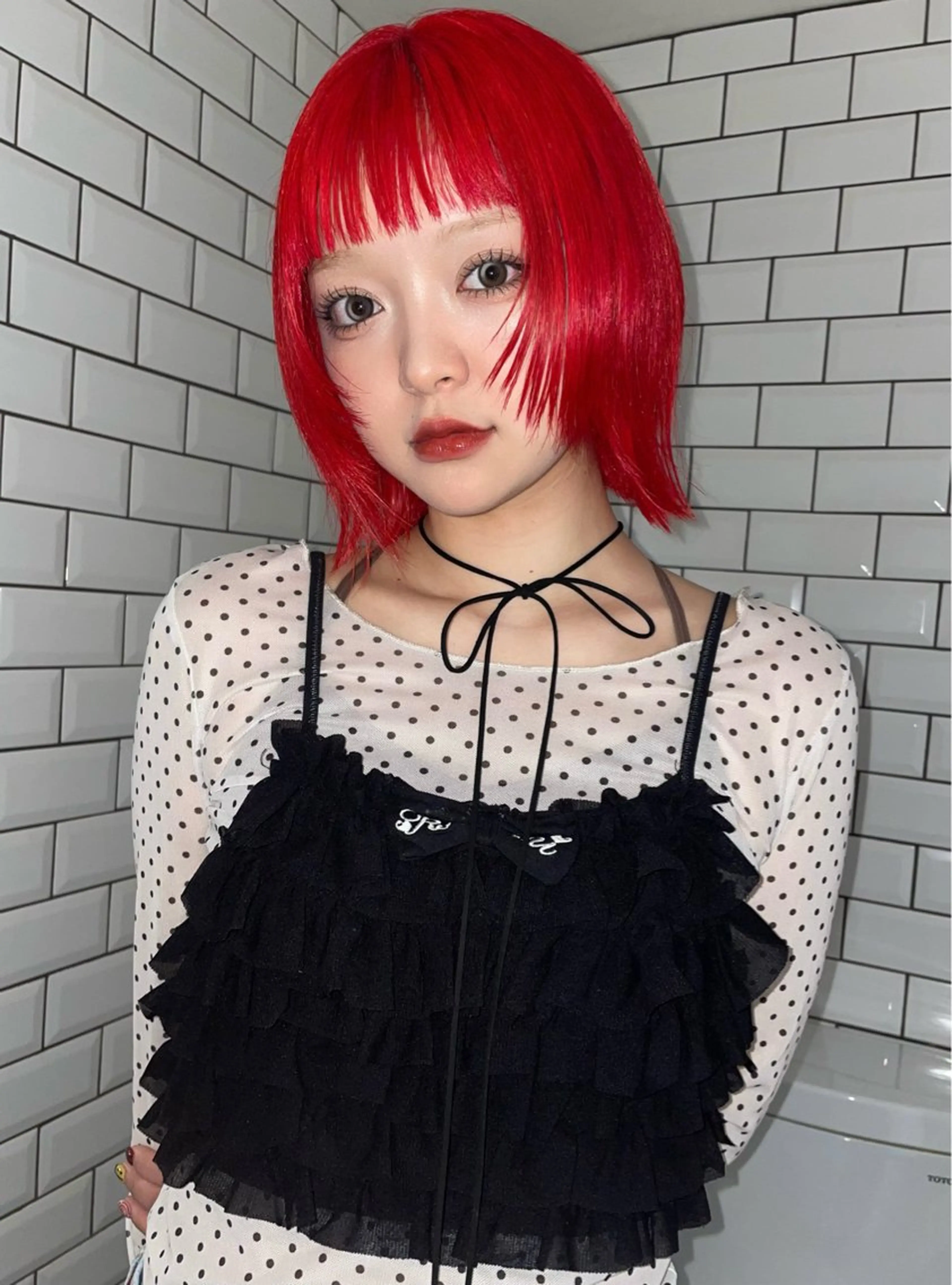 ショート カラー ボブ.顔周りカット カット/ユキカのヘアスタイル