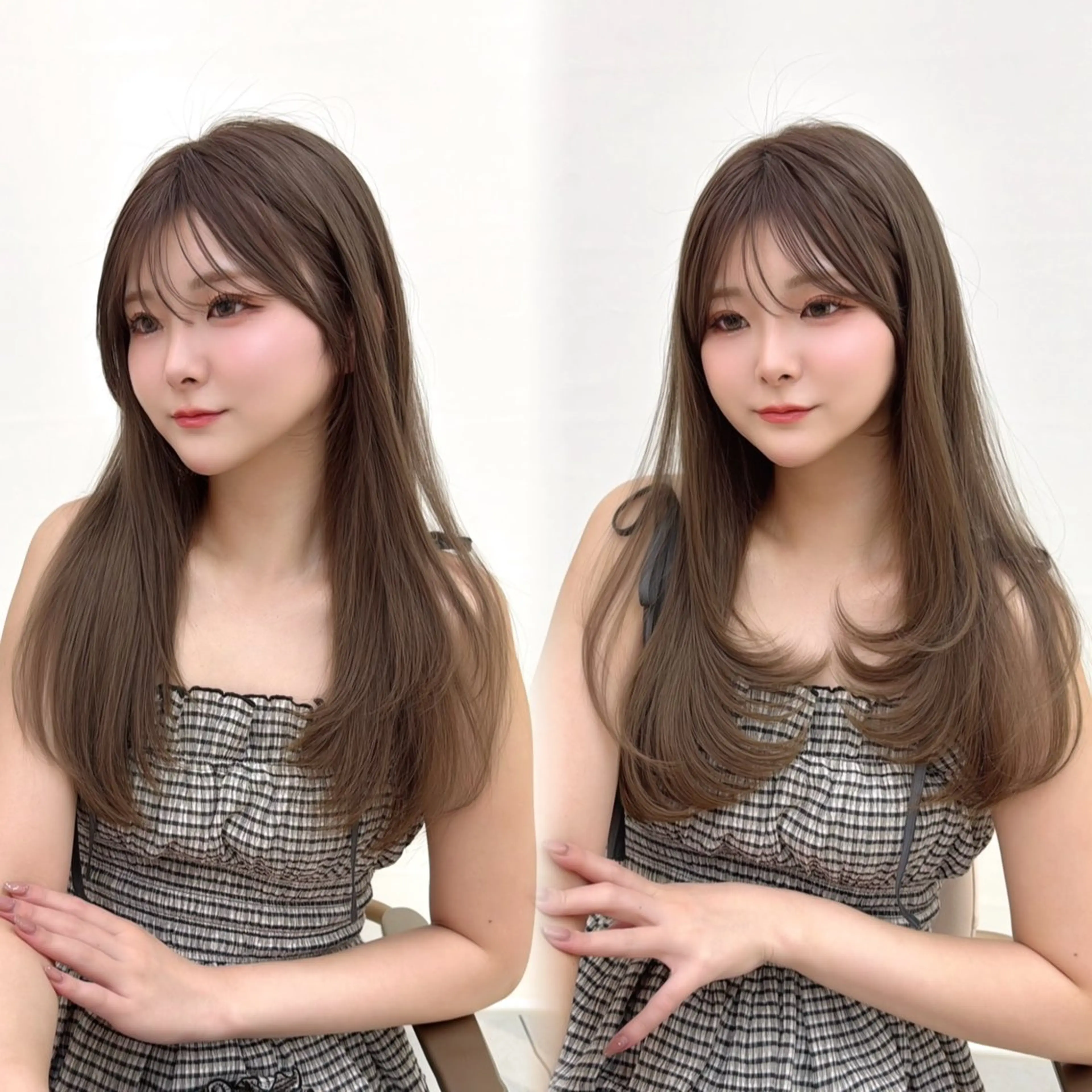 セミロング レイヤーカット/ 顔まわり/アオイのヘアスタイル