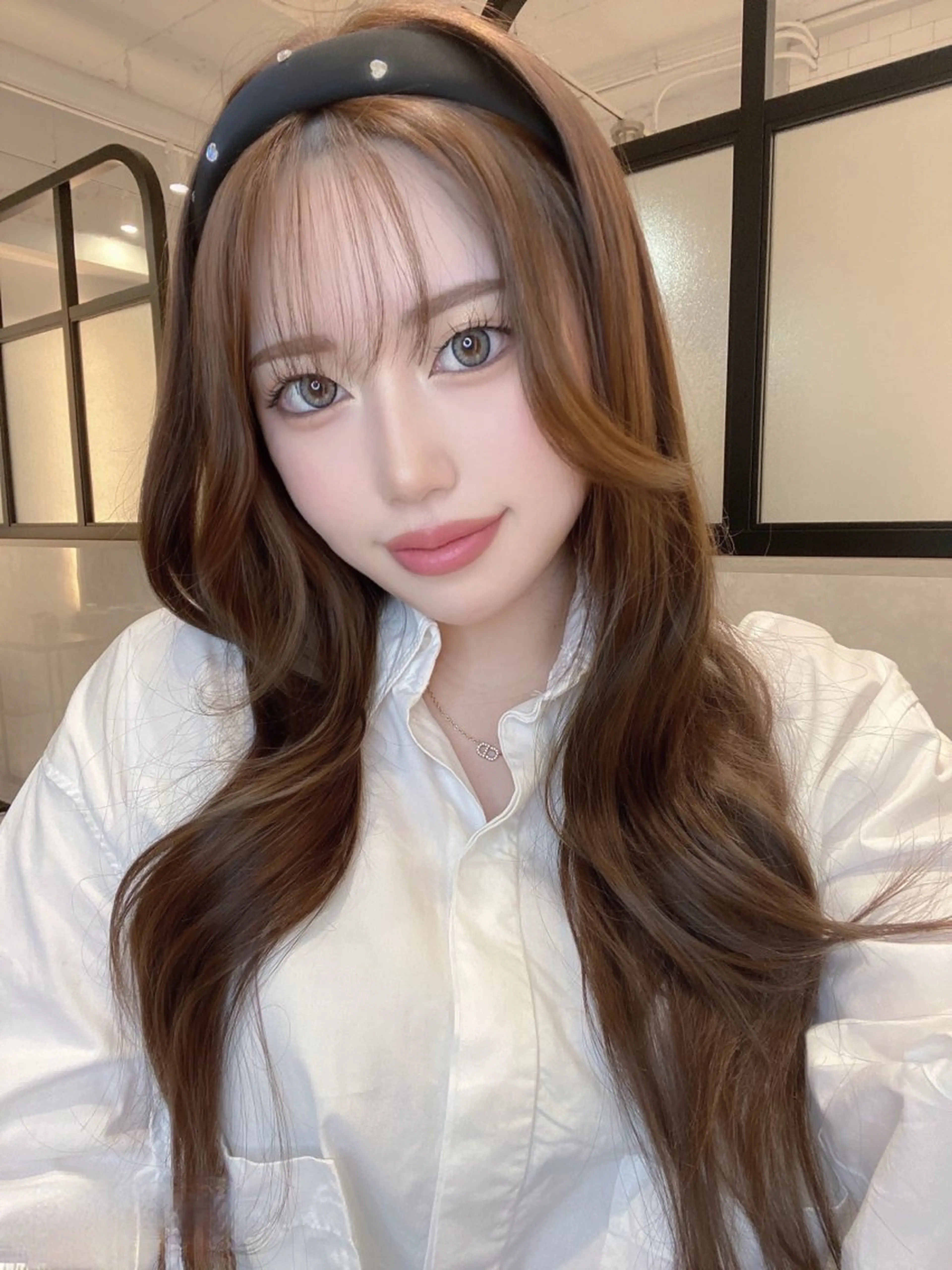 ロング カラー カット ヘアカラー パーマ 縮毛矯正 トリートメント &chaLme   心斎橋所属・emi/髪質改善/ 韓国風/艶カラーのヘアスタイル