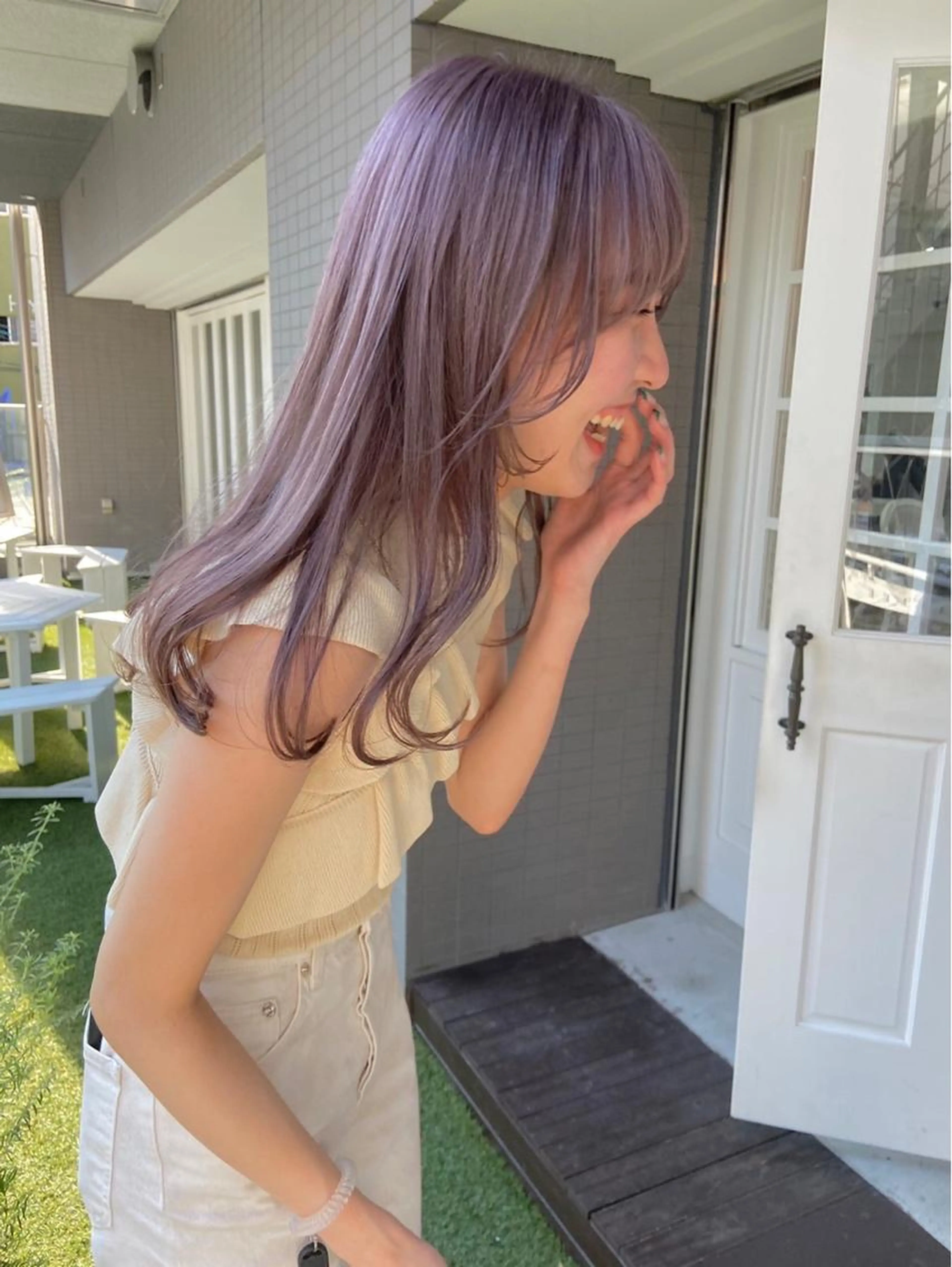 【おすすめNO.1✨✨】ラベンダーカラーしたい方はコレ💜特別なカラー剤で色落ちも可愛く♡の写真